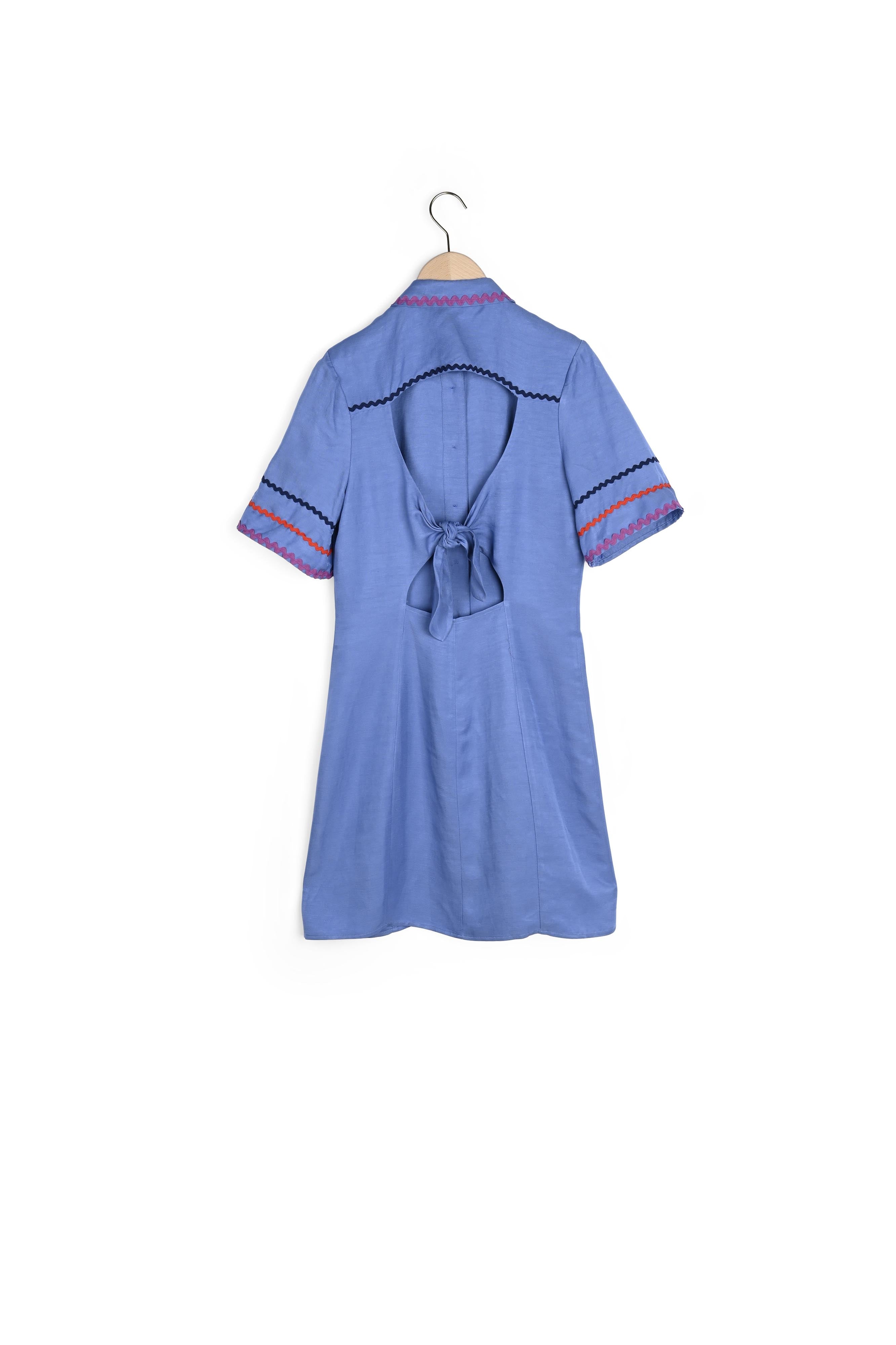 Robe chemise Rypika bleue en lin Faume - seconde main