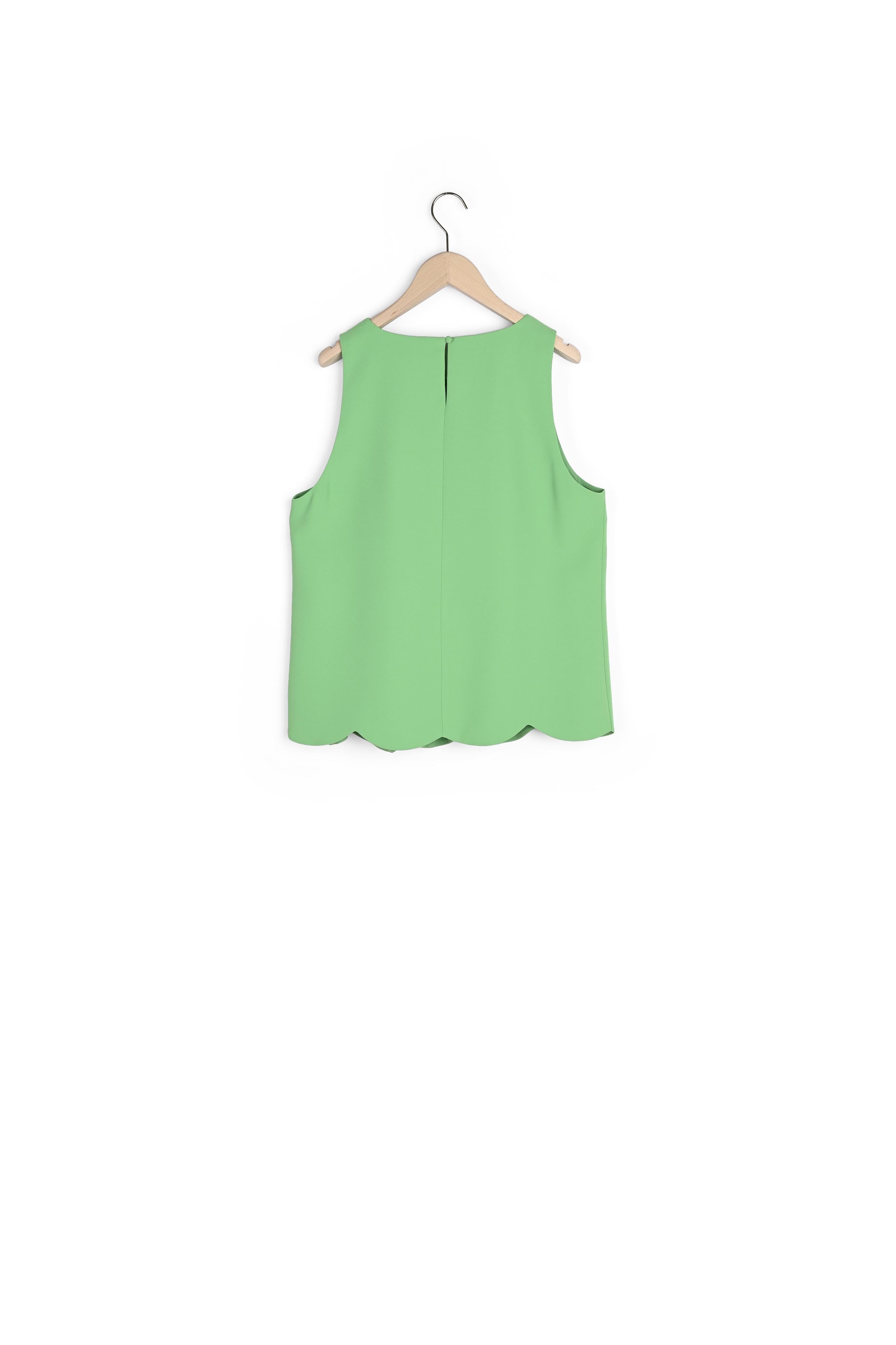 Top Tabo vert en crêpe Faume - seconde main