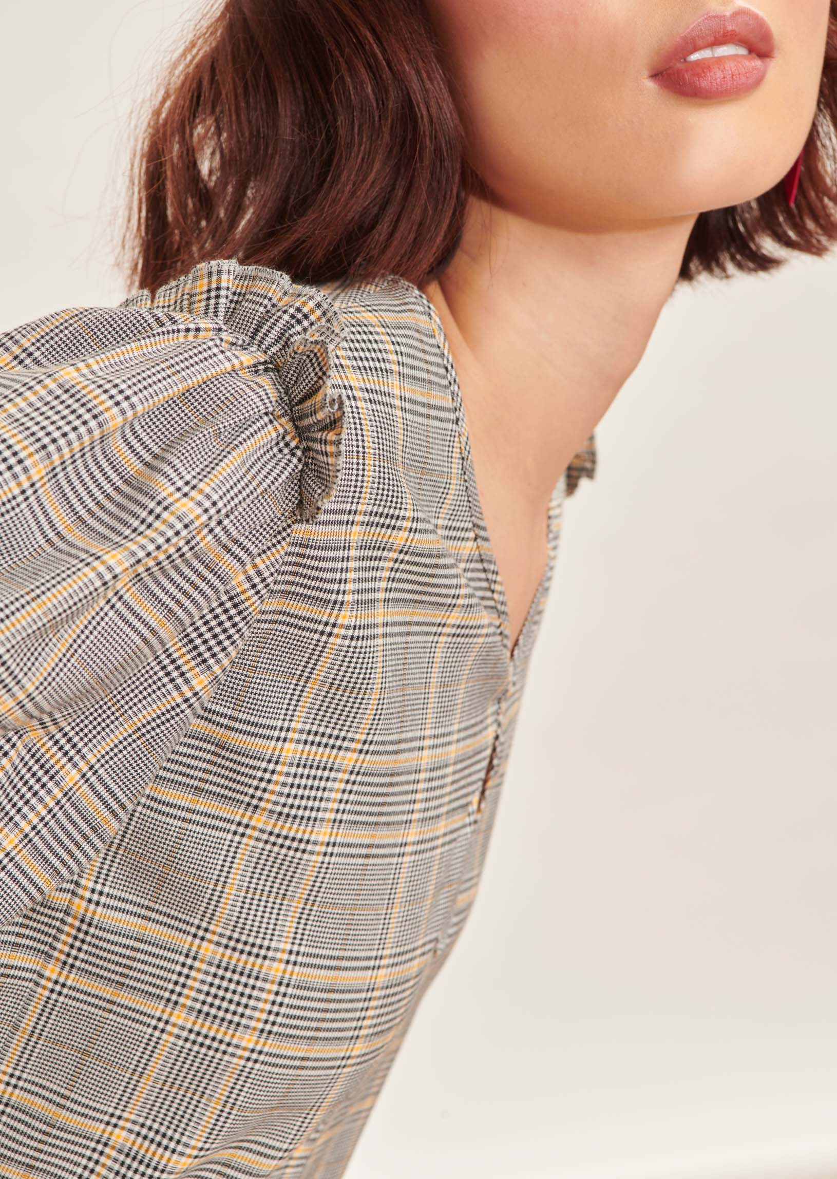 Robe Ruffa noir en tartan Faume - seconde main