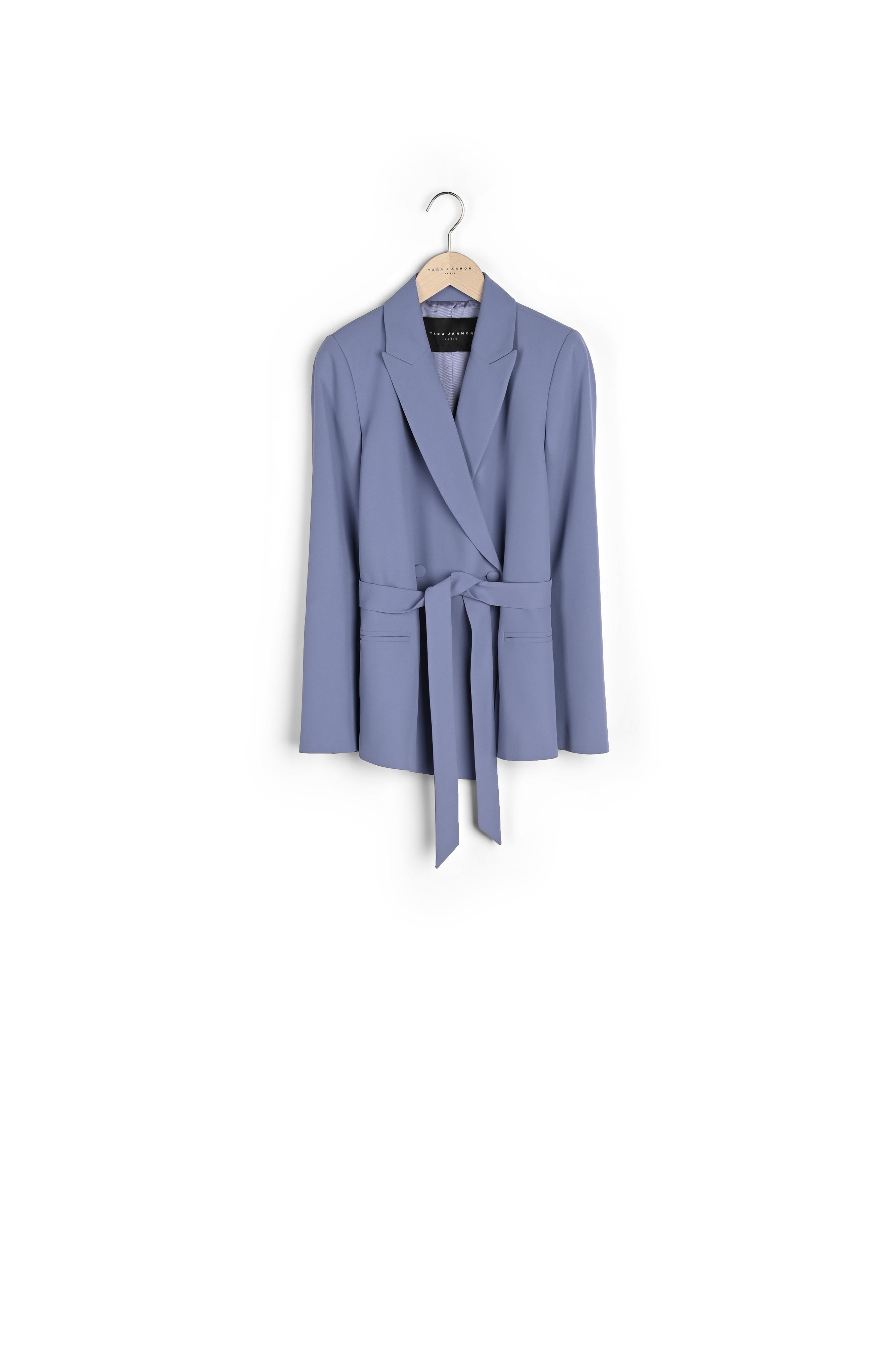 Veste Veronica bleue en crêpe envers satin Faume - seconde main