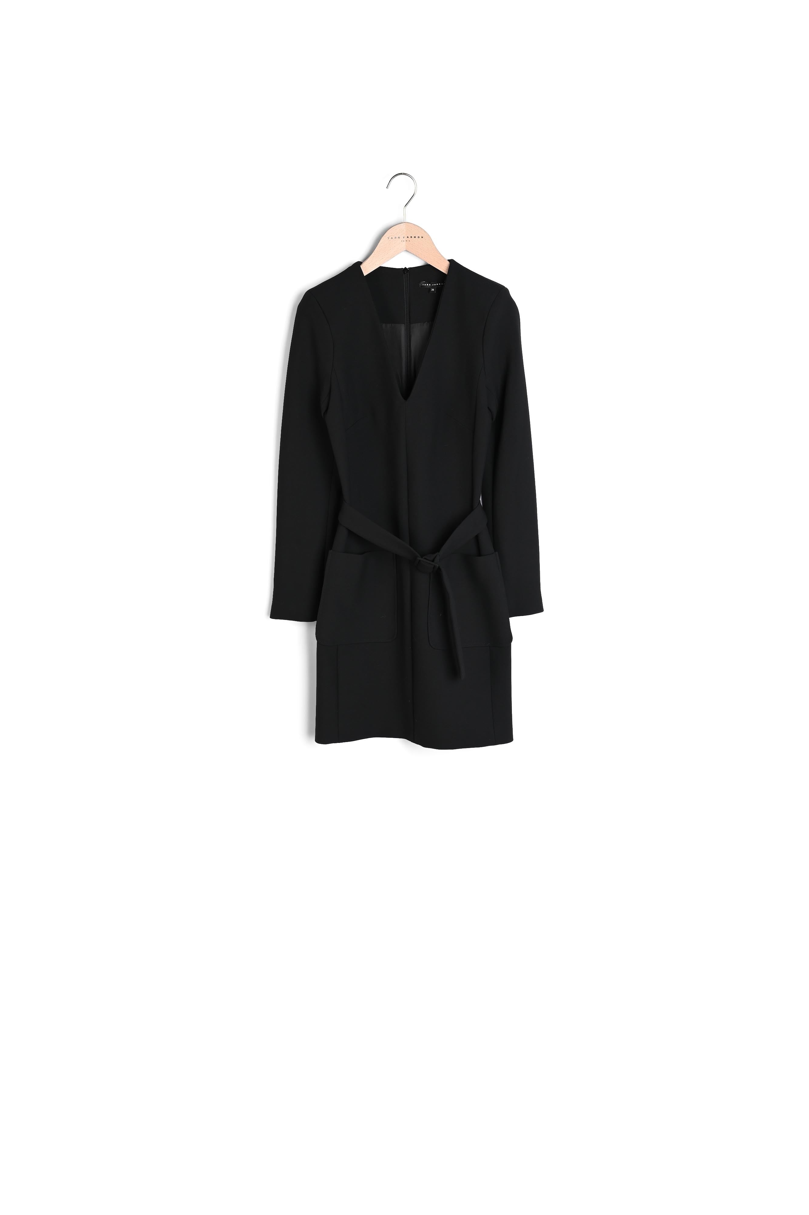 Robe Rubina en toile double noire Faume - seconde main