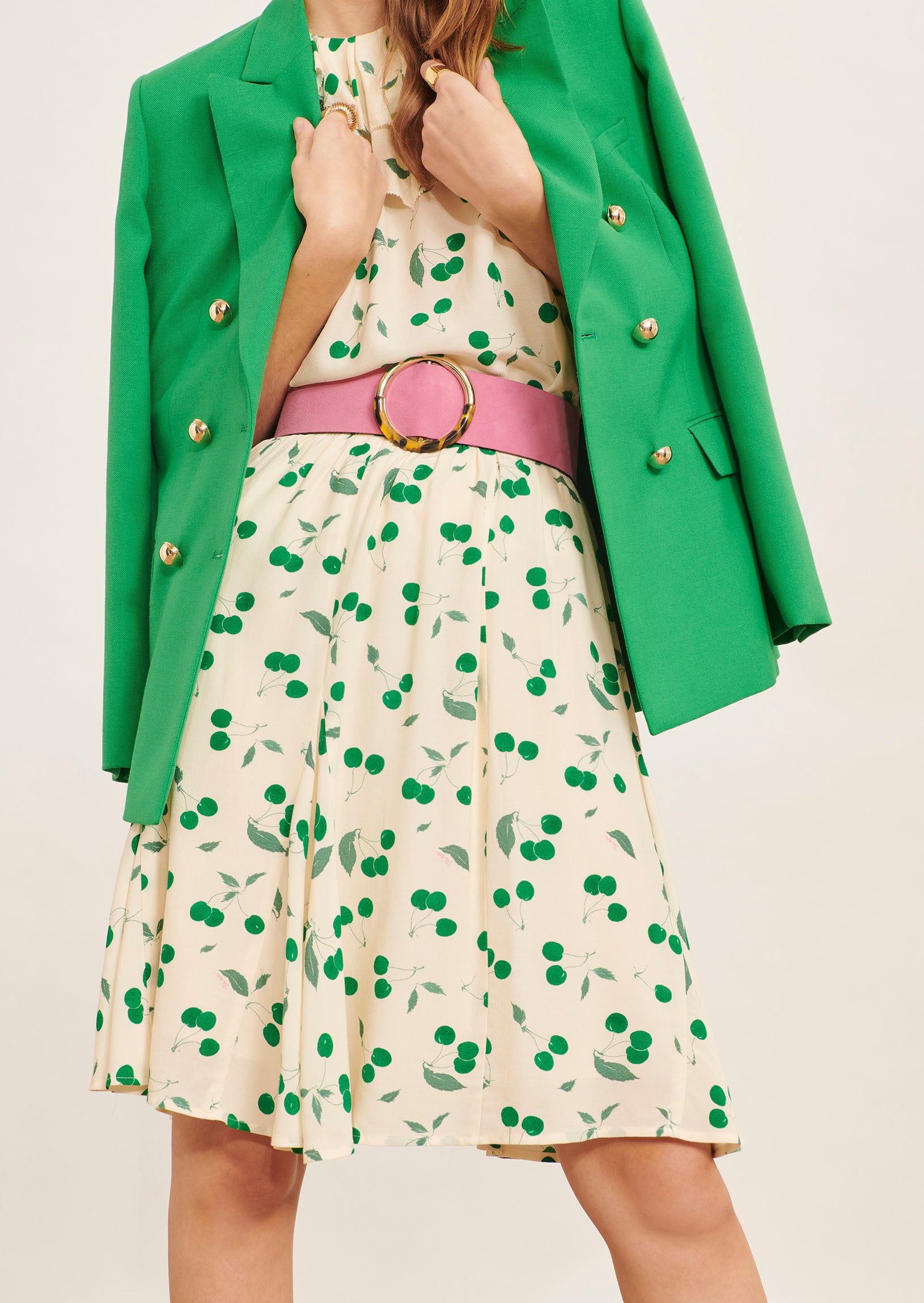 Jupe Javanaise écrue imprimé cherry Faume - seconde main