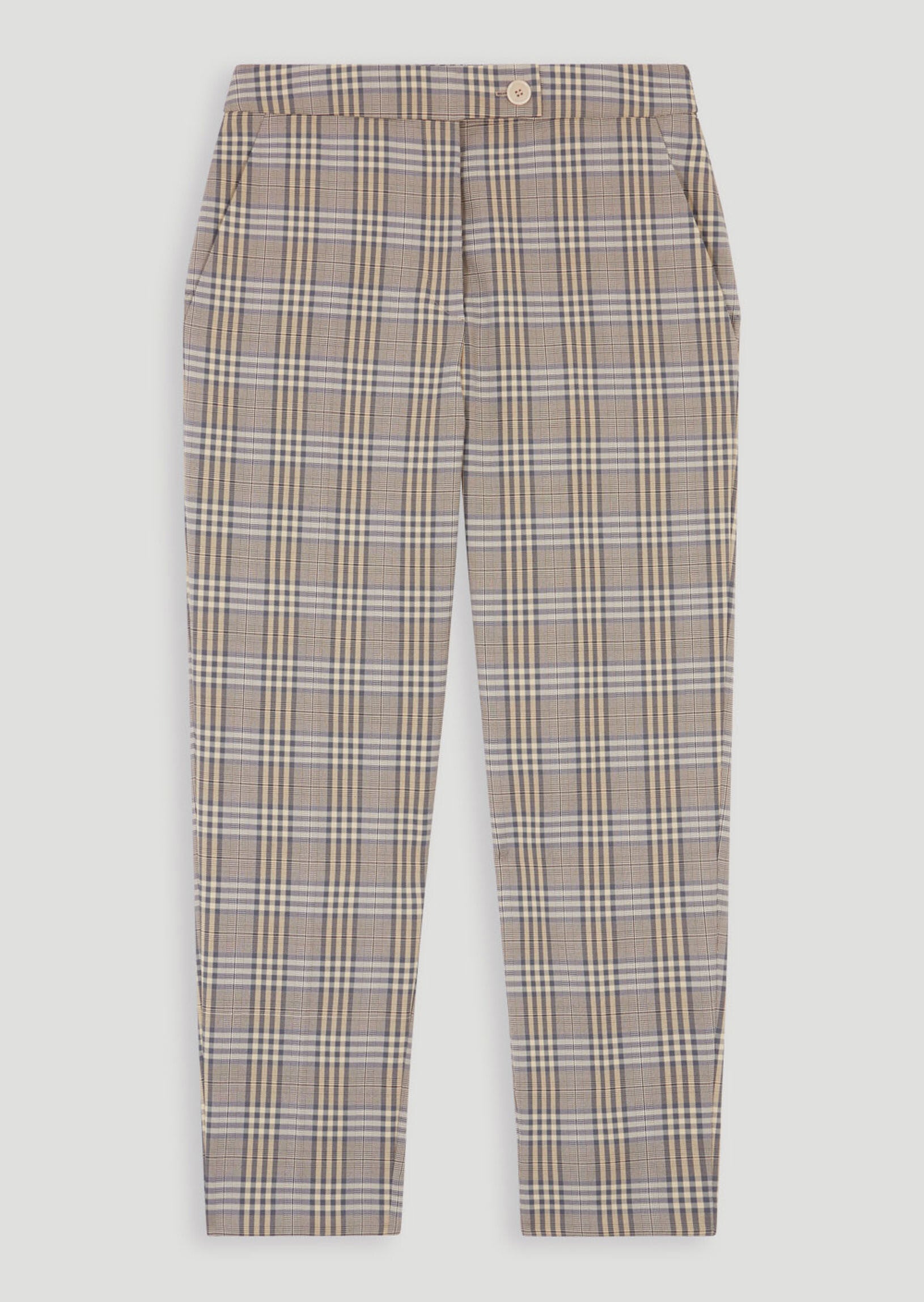 Pantalon camel en tartan Faume - seconde main