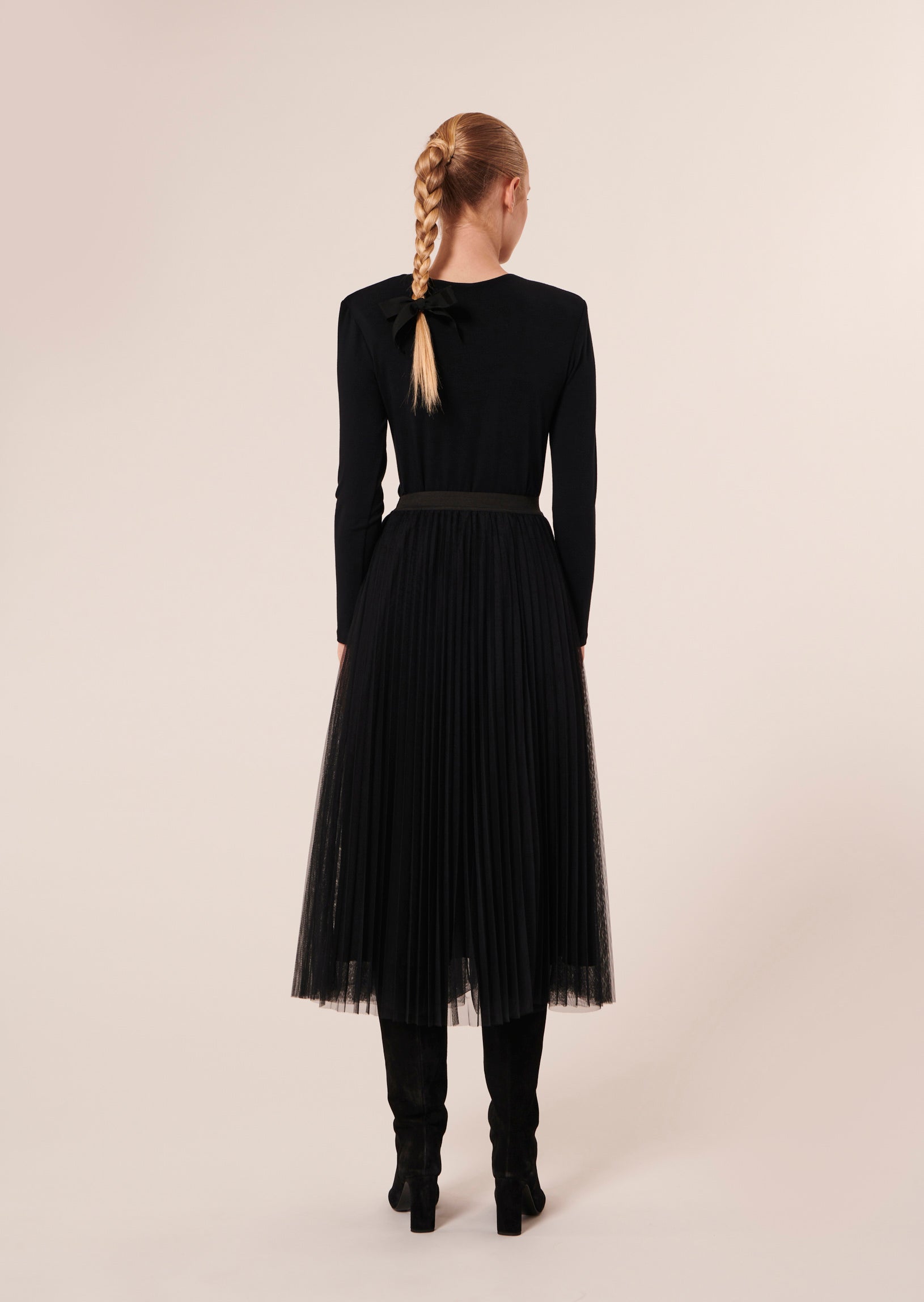 Jupe Juillet noire en tulle plissé Faume - seconde main