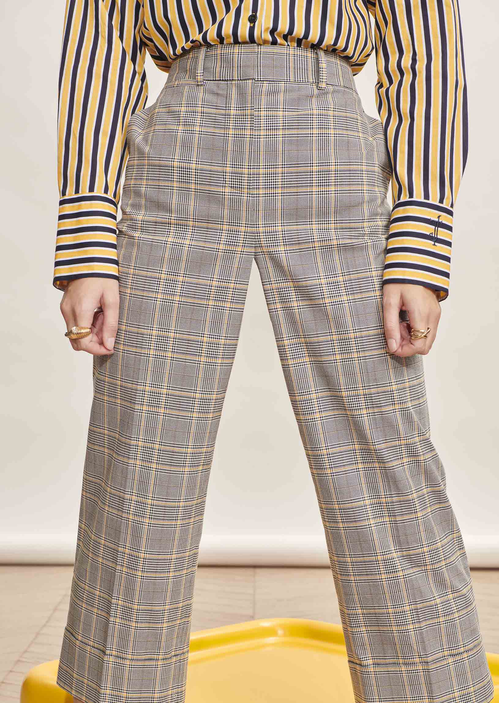 Pantalon Piper noir en tartan Faume - seconde main