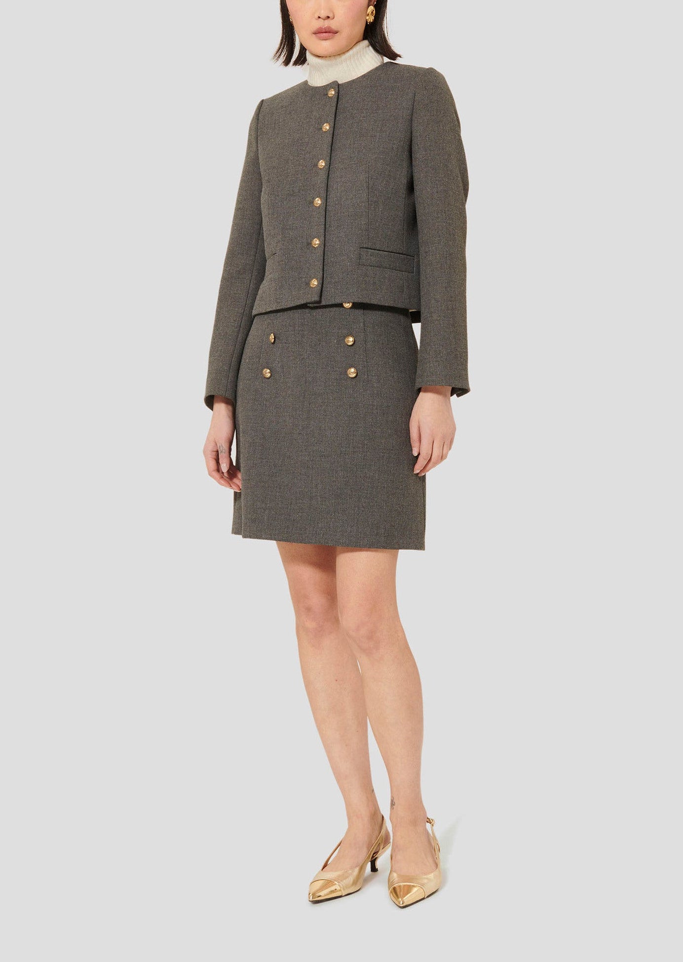 Veste grise en toile compacte Vesna Faume - seconde main