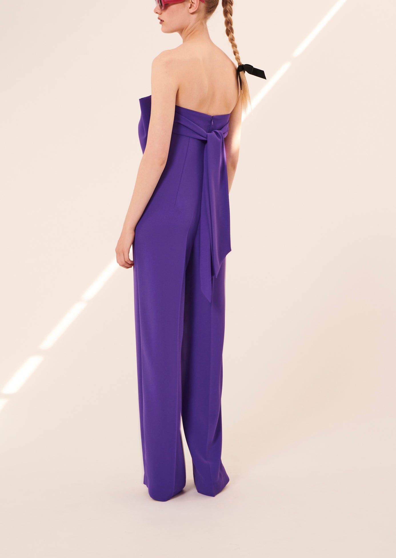 Combinaison Coeur violette en crêpe Faume - seconde main