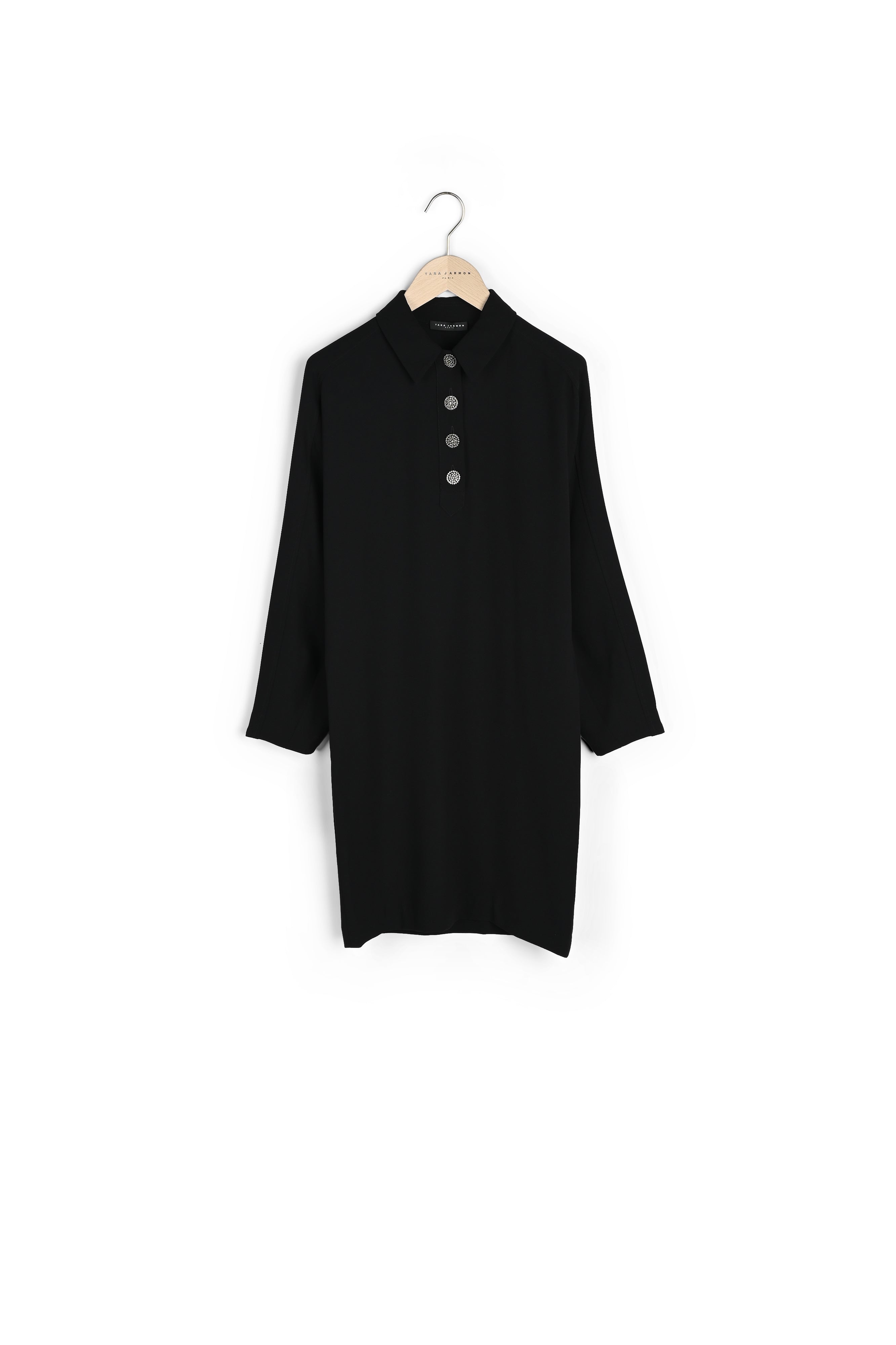 Robe Reva noire en crêpe Faume - seconde main