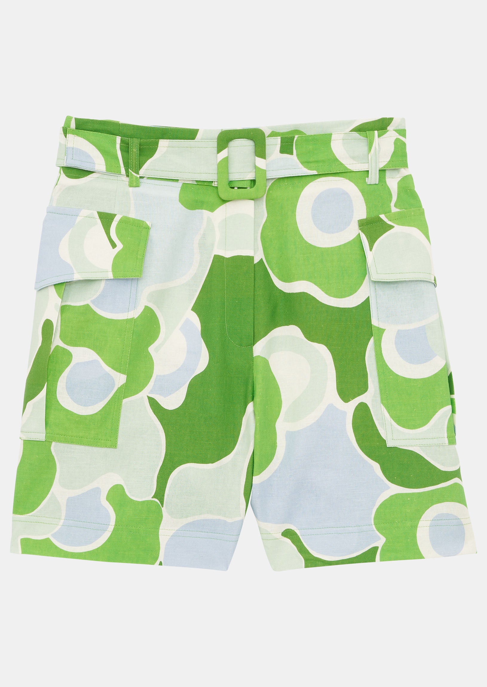 Short Sylvie vert imprimé à fleurs en coton Faume - seconde main