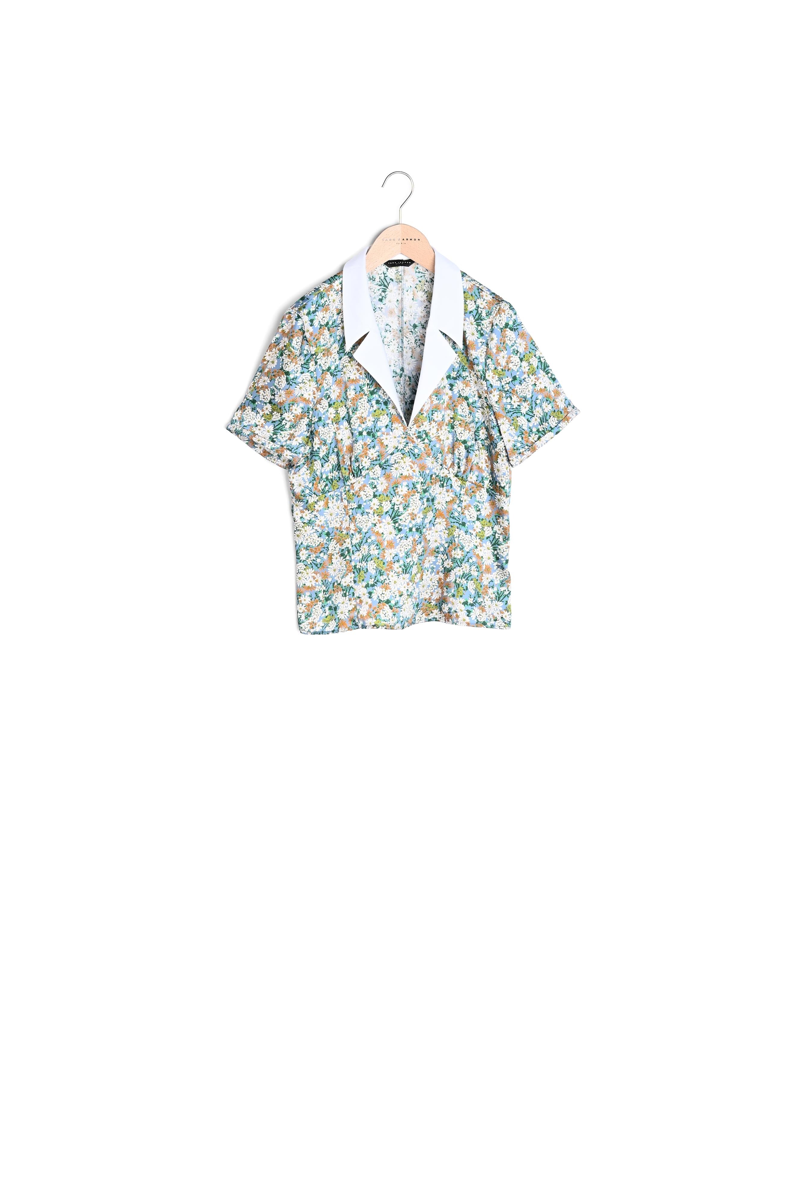 Blouse Titouan bleu tendre imprimé paquerettes Faume - seconde main