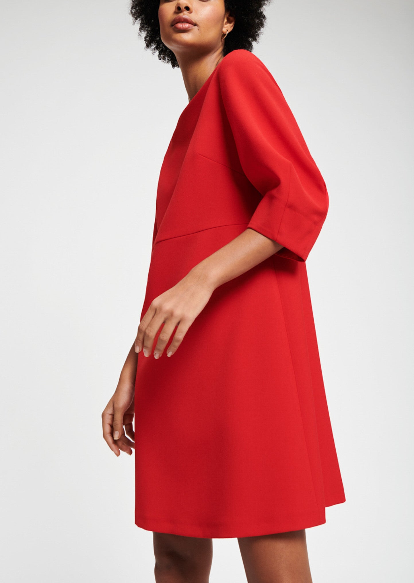 Robe rouge en toile gabardine Faume - seconde main