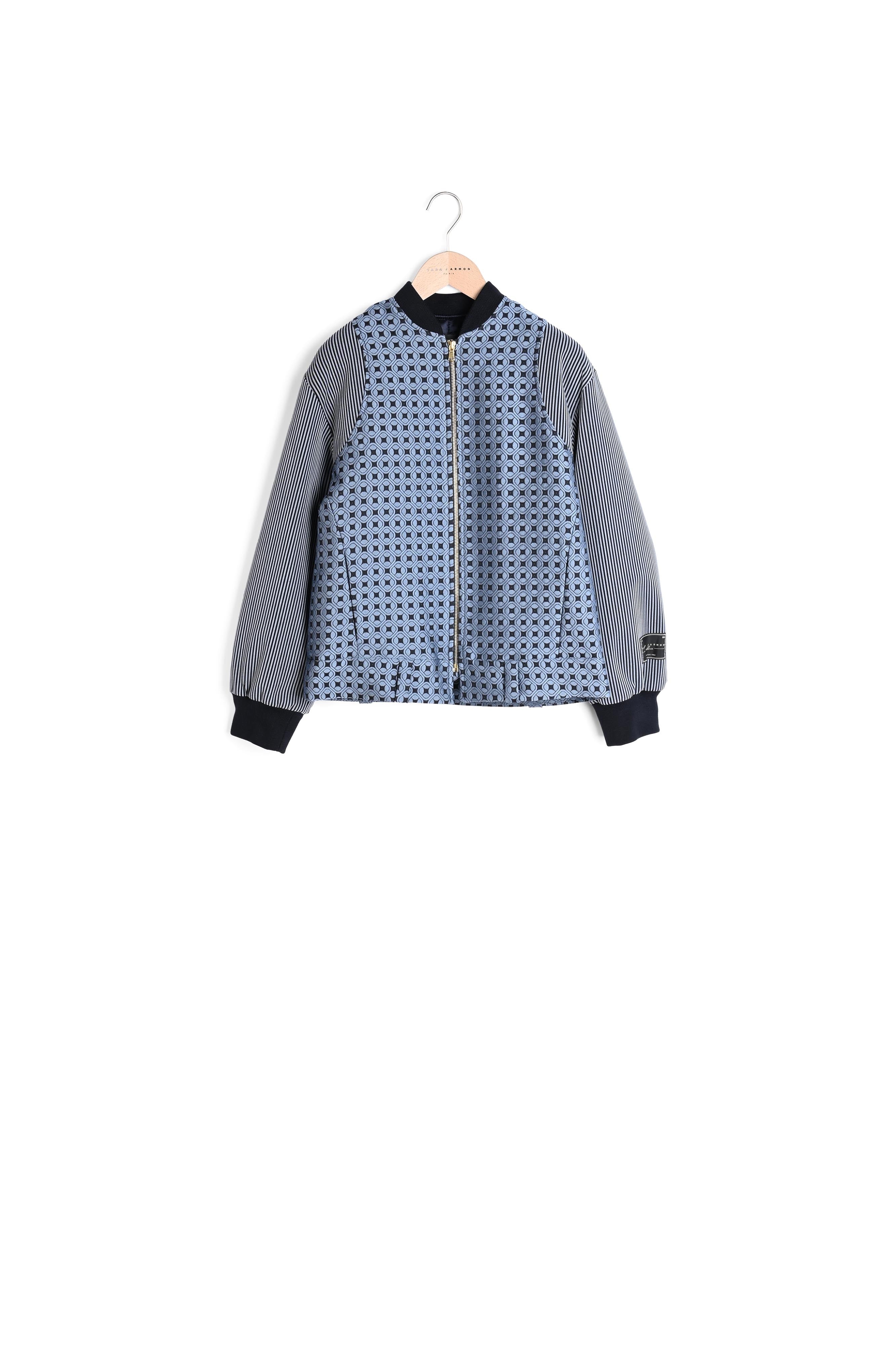 Veste Valeska bleue en jacquard Faume - seconde main