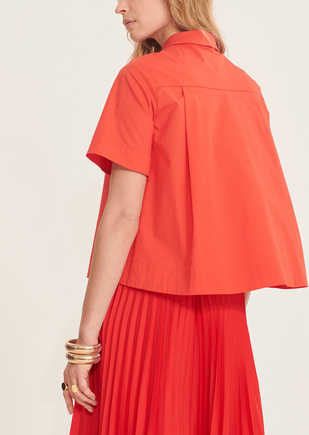 Chemise Cammie rouge en popeline Faume - seconde main