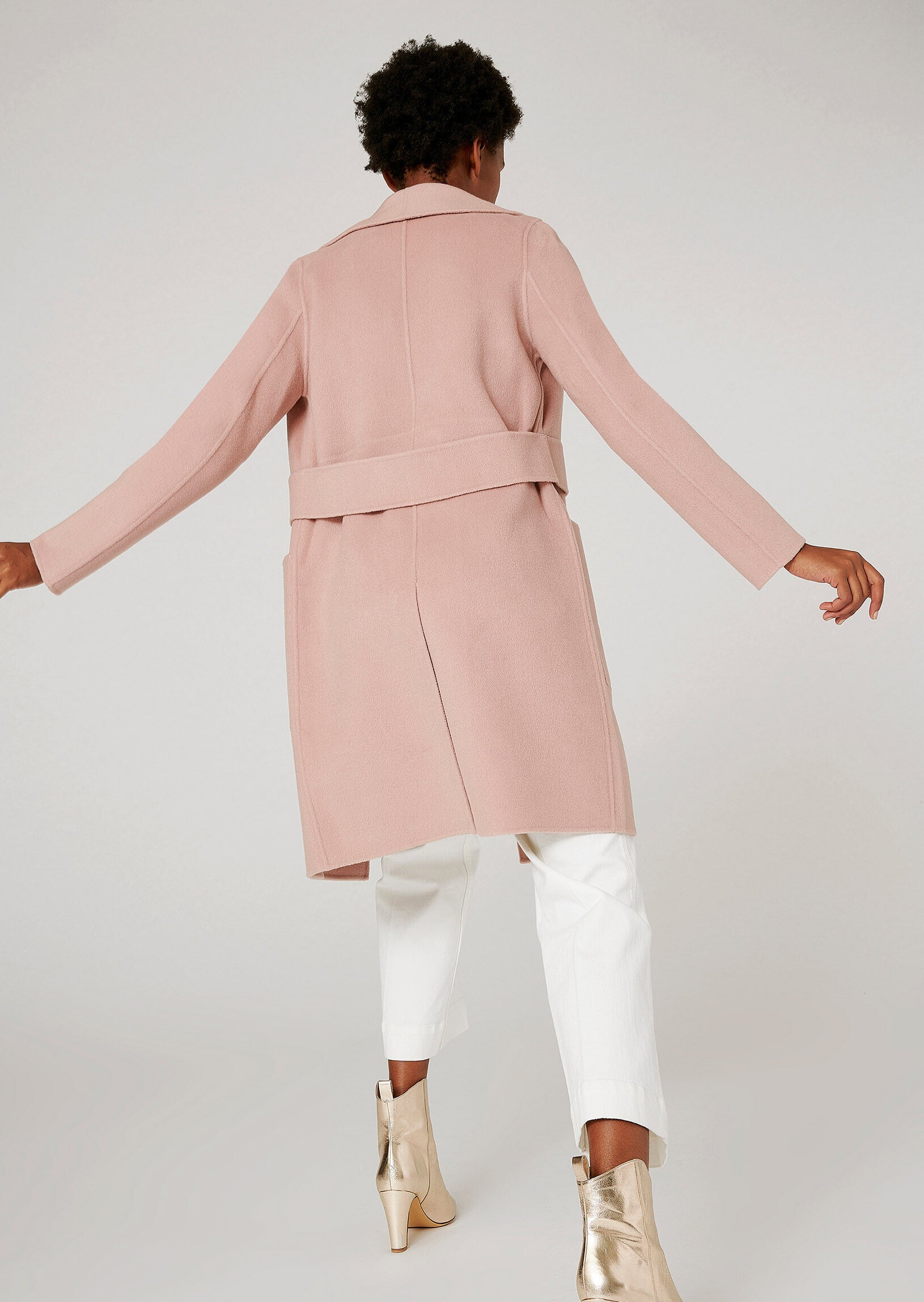 Manteau Masha chair en laine double face Faume - seconde main