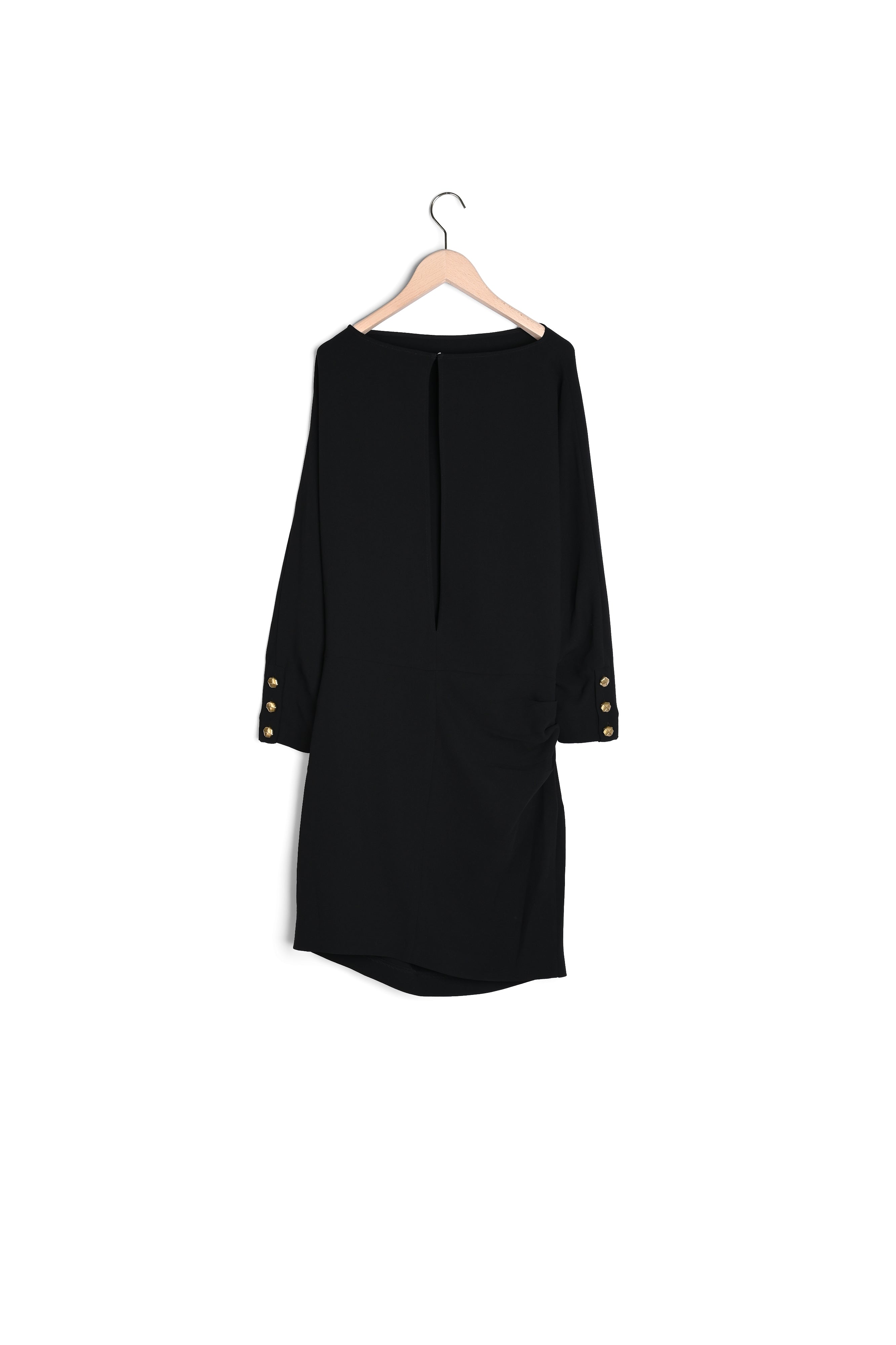 Robe Ryah noire en crêpe Faume - seconde main
