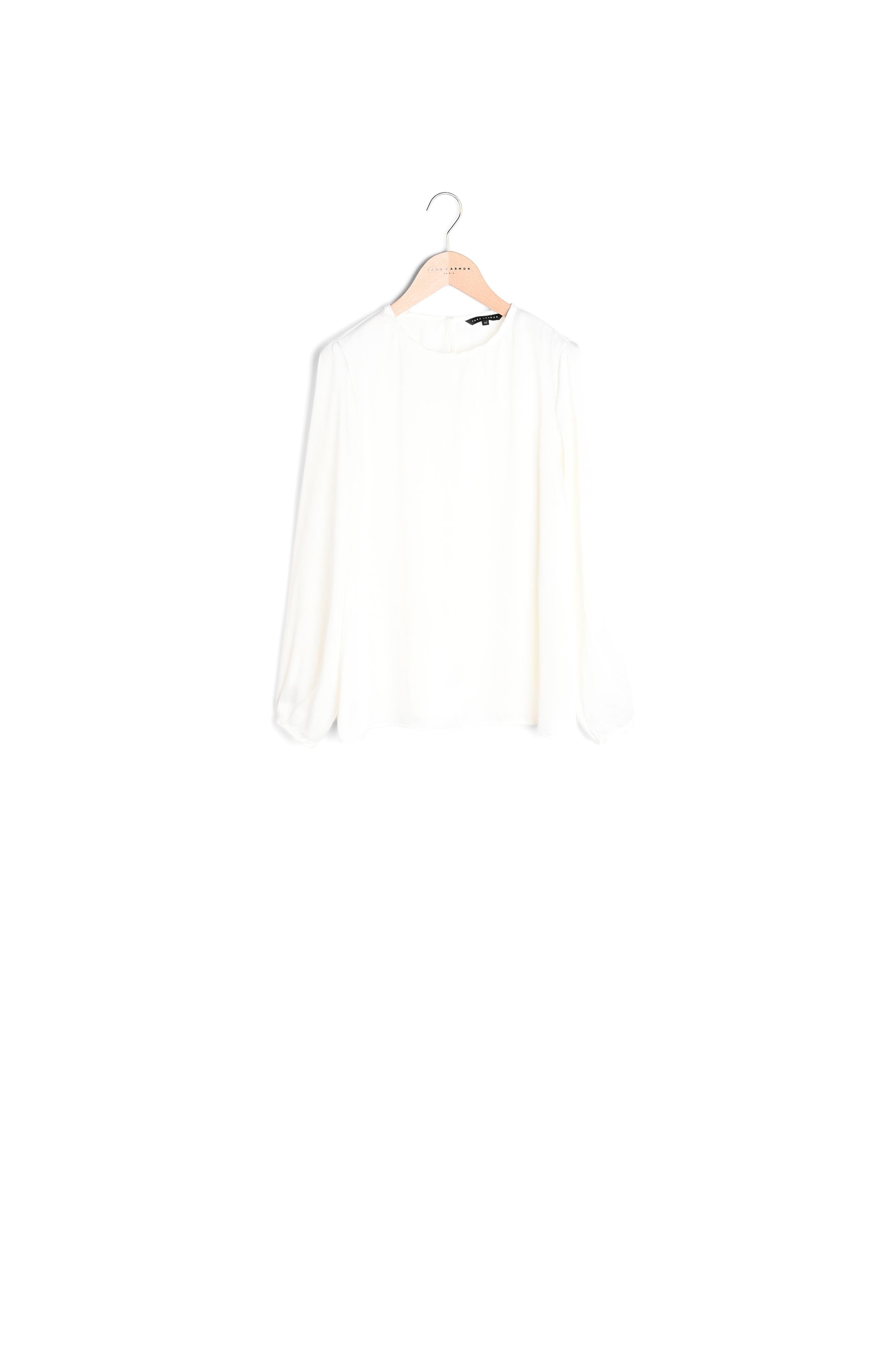 Top Terra à manches longues en crinkle satin écru Faume - seconde main