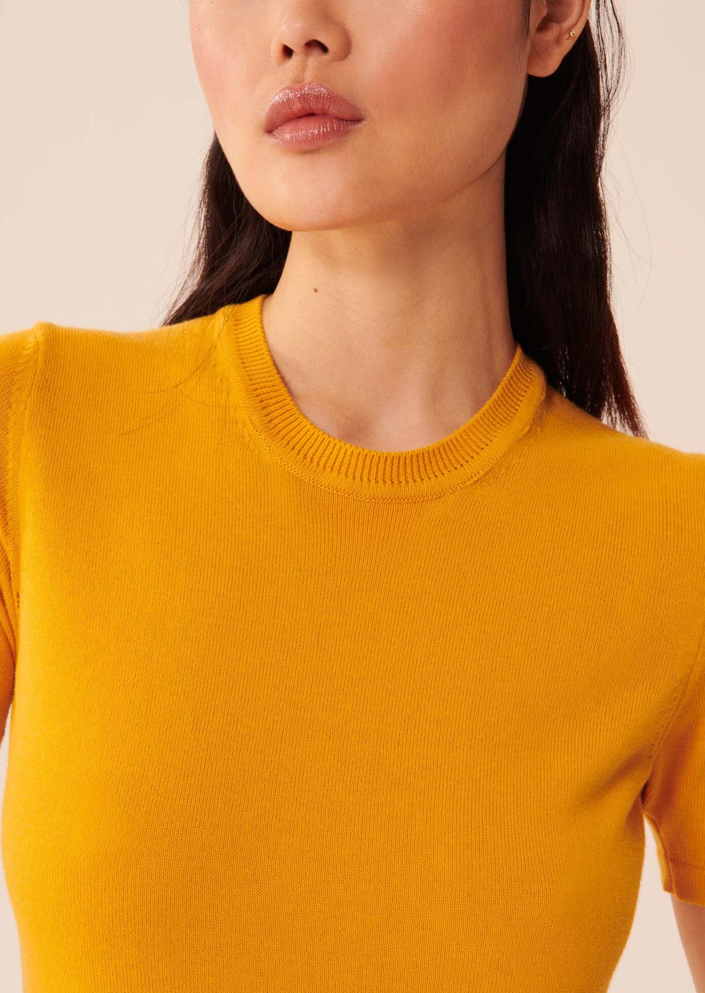 Pull Ponna jaune en coton fin Faume - seconde main