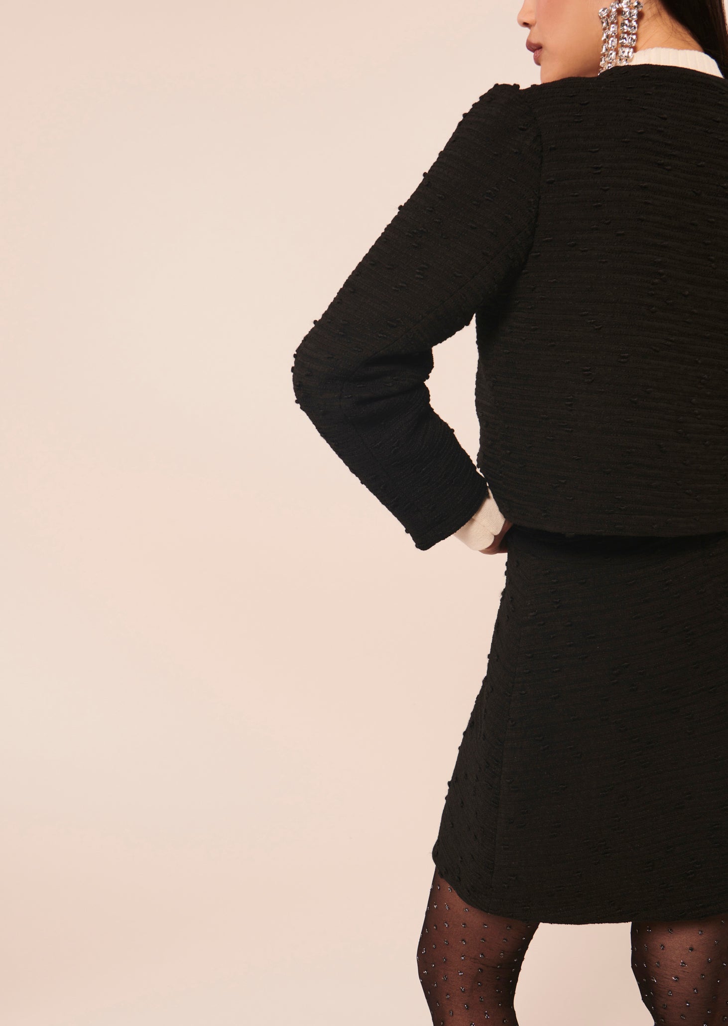 Veste Valda noire en tweed Faume - seconde main