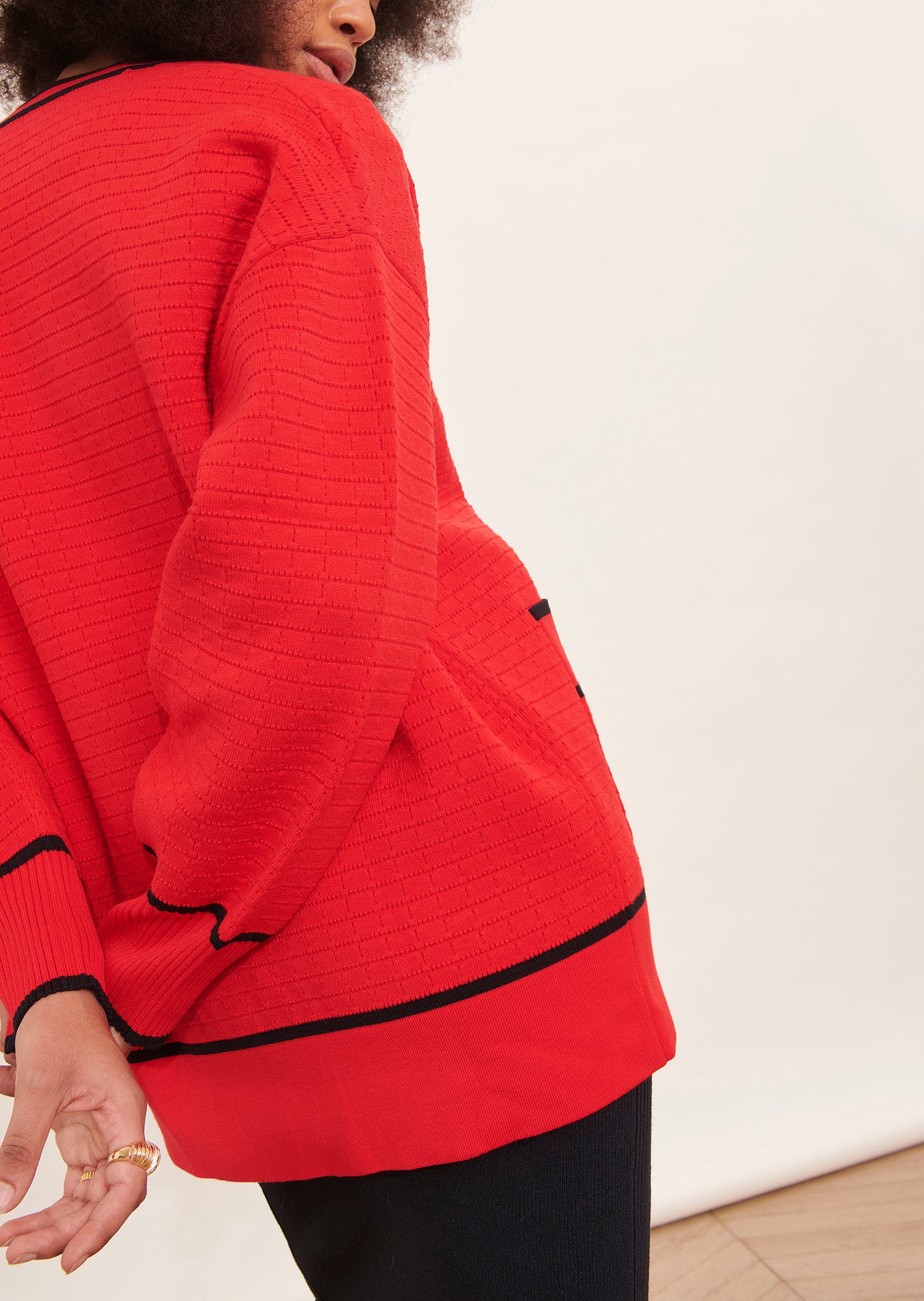 Gilet Gabriella rouge en maille Faume - seconde main