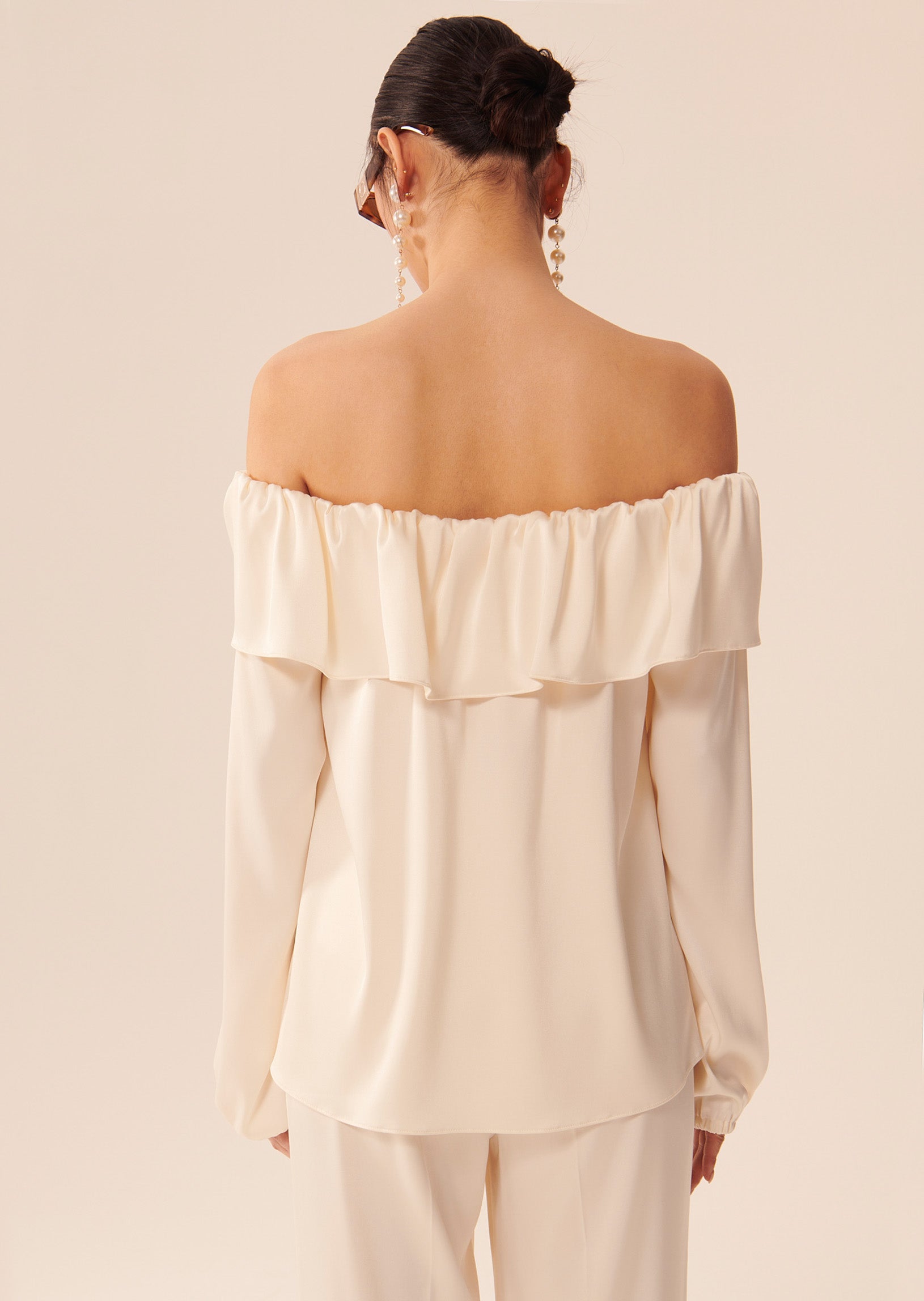 Top Tristan écru en satin Faume - seconde main