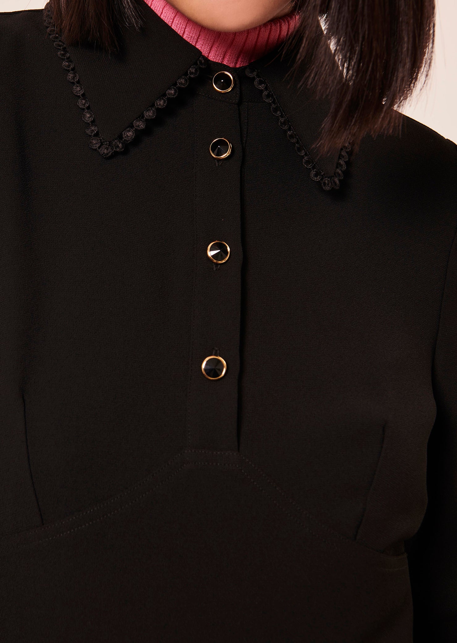 Robe Rielle noire en crêpe Faume - seconde main