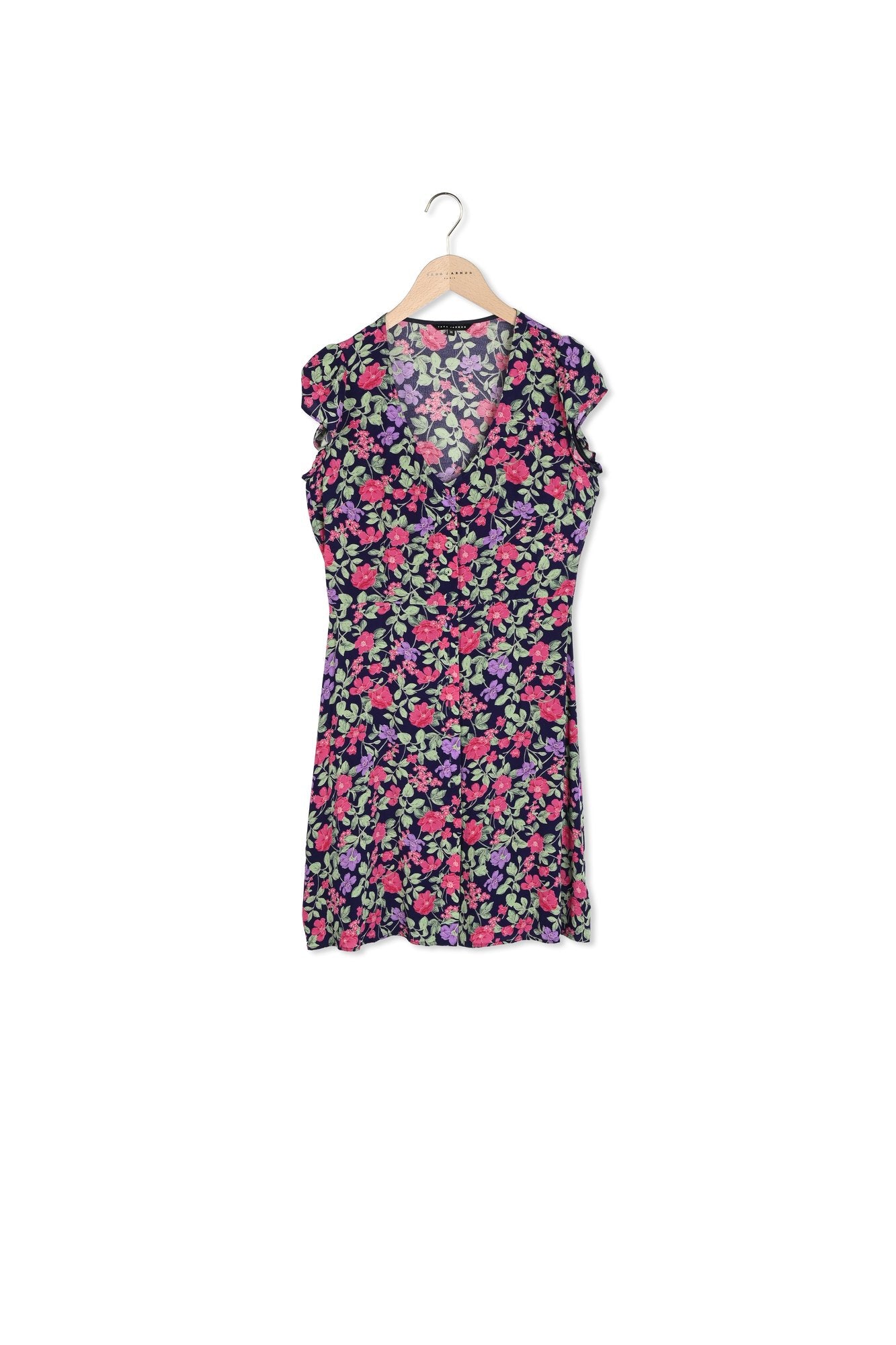 Robe Ruomi courte à imprimé fleurs Faume - seconde main