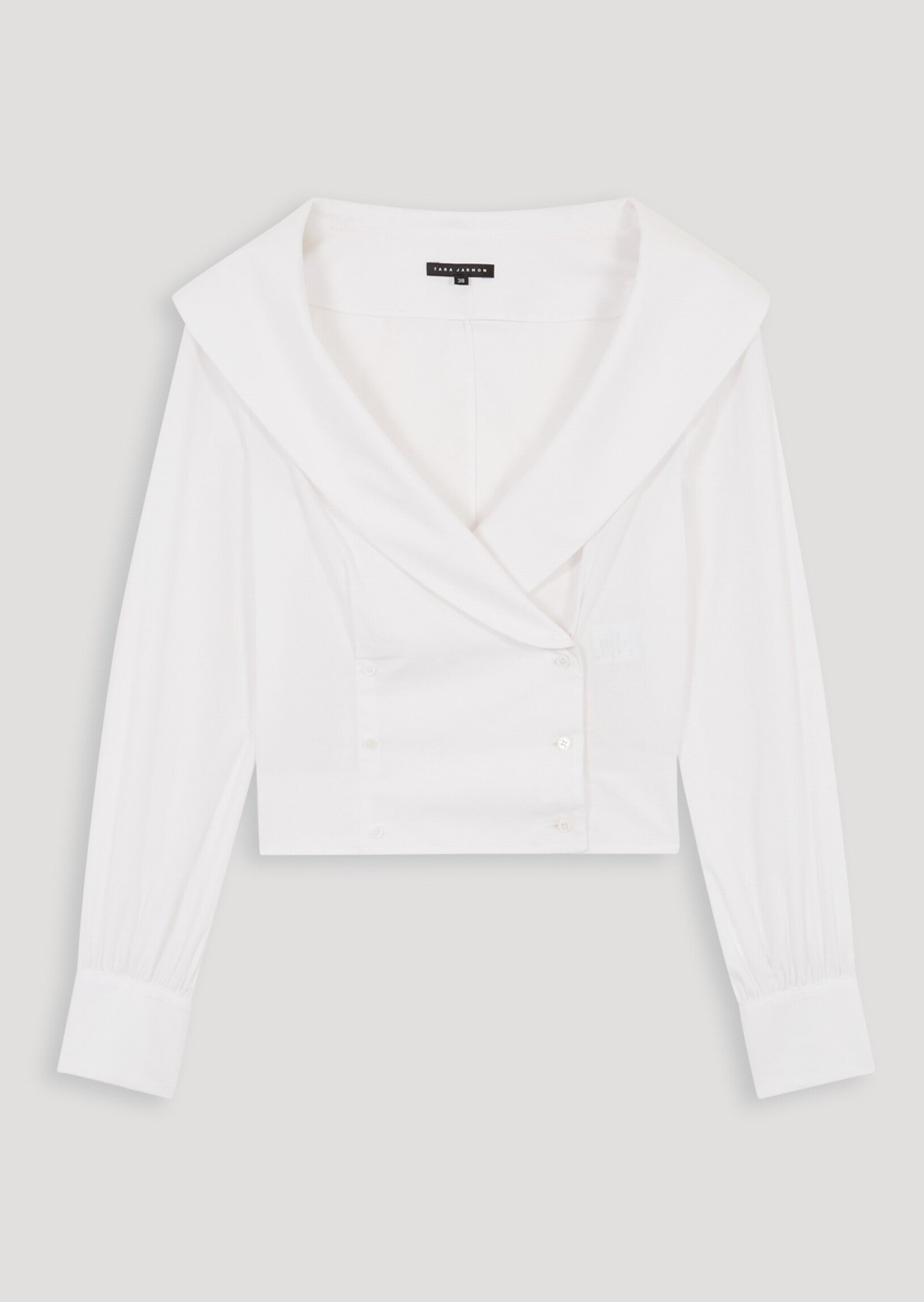 Blouse blanche en popeline Faume - seconde main