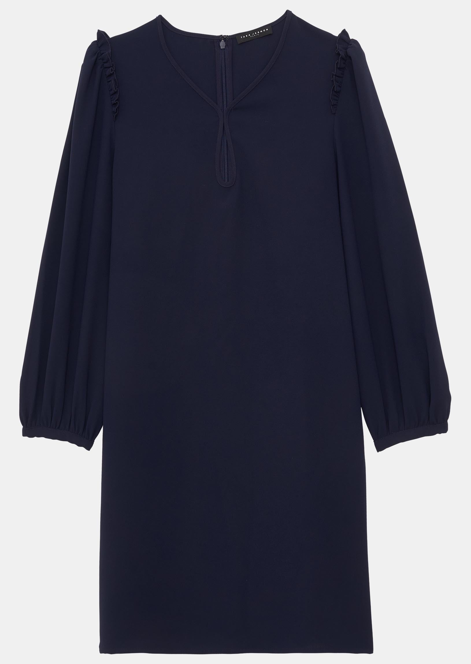 Robe Ruffa bleu nuit en crêpe Faume - seconde main