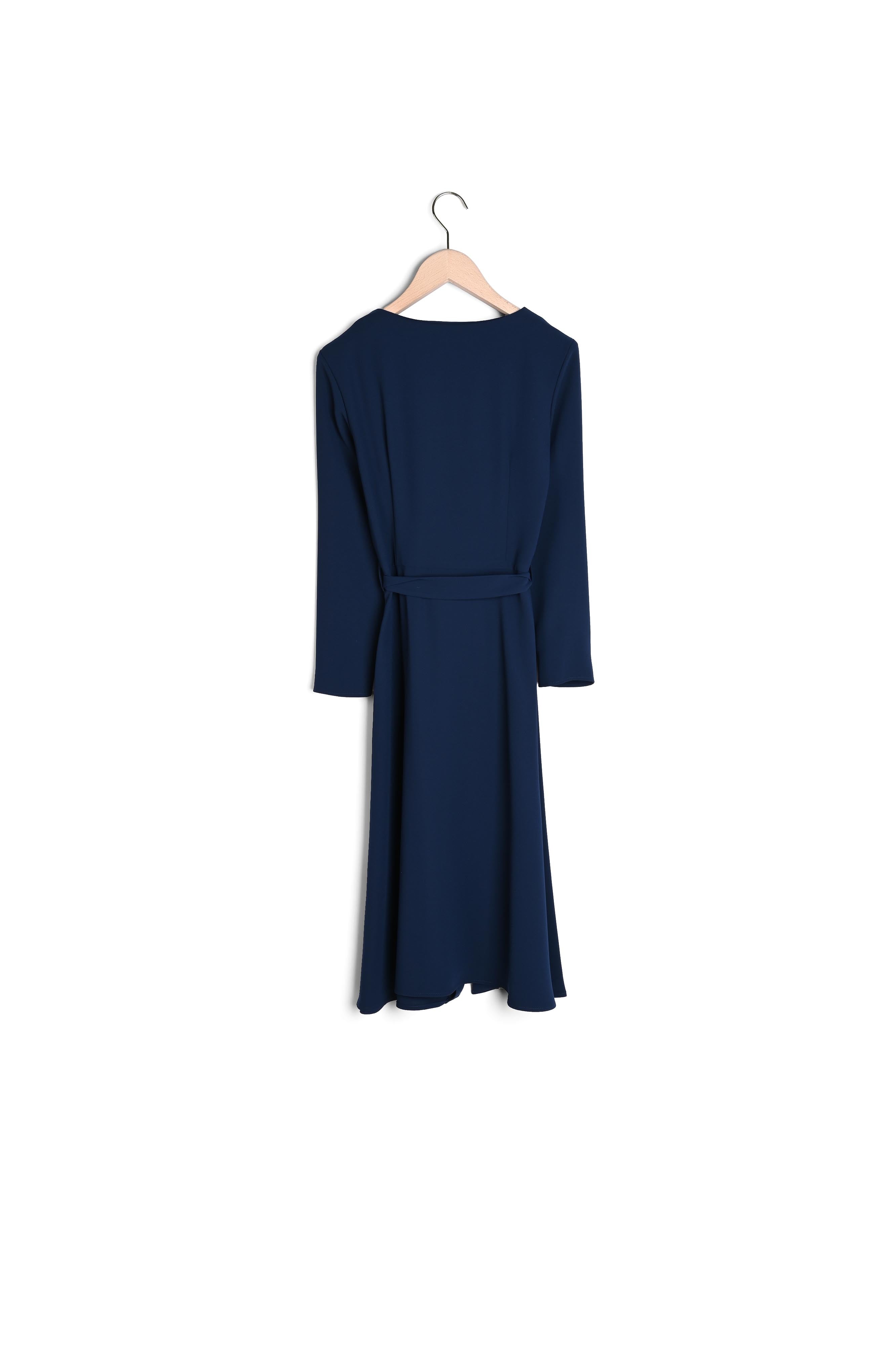 Robe Raynel bleu nuit en crêpe Faume - seconde main