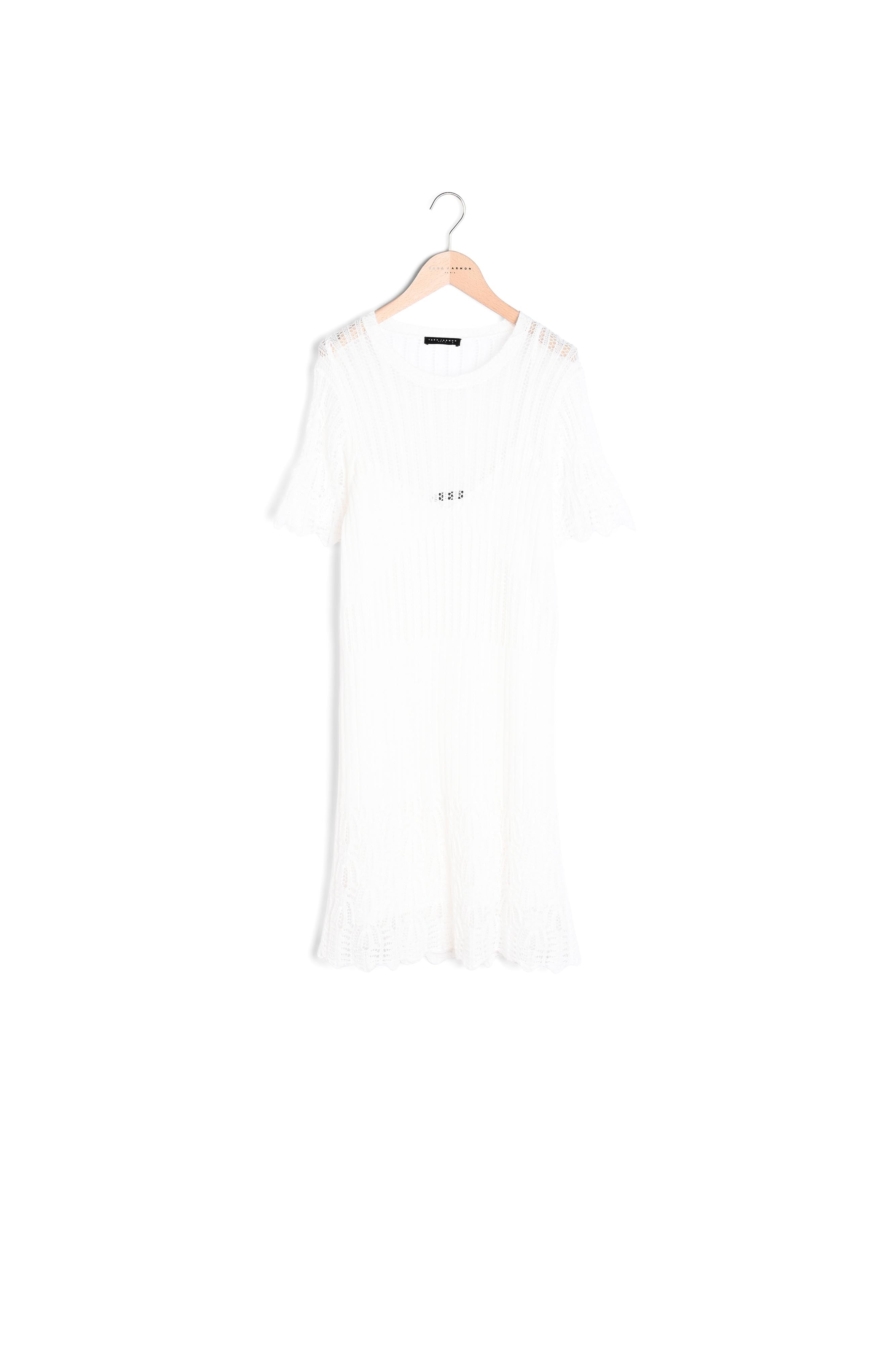 Robe Rainbow écrue en lin ajourée Faume - seconde main