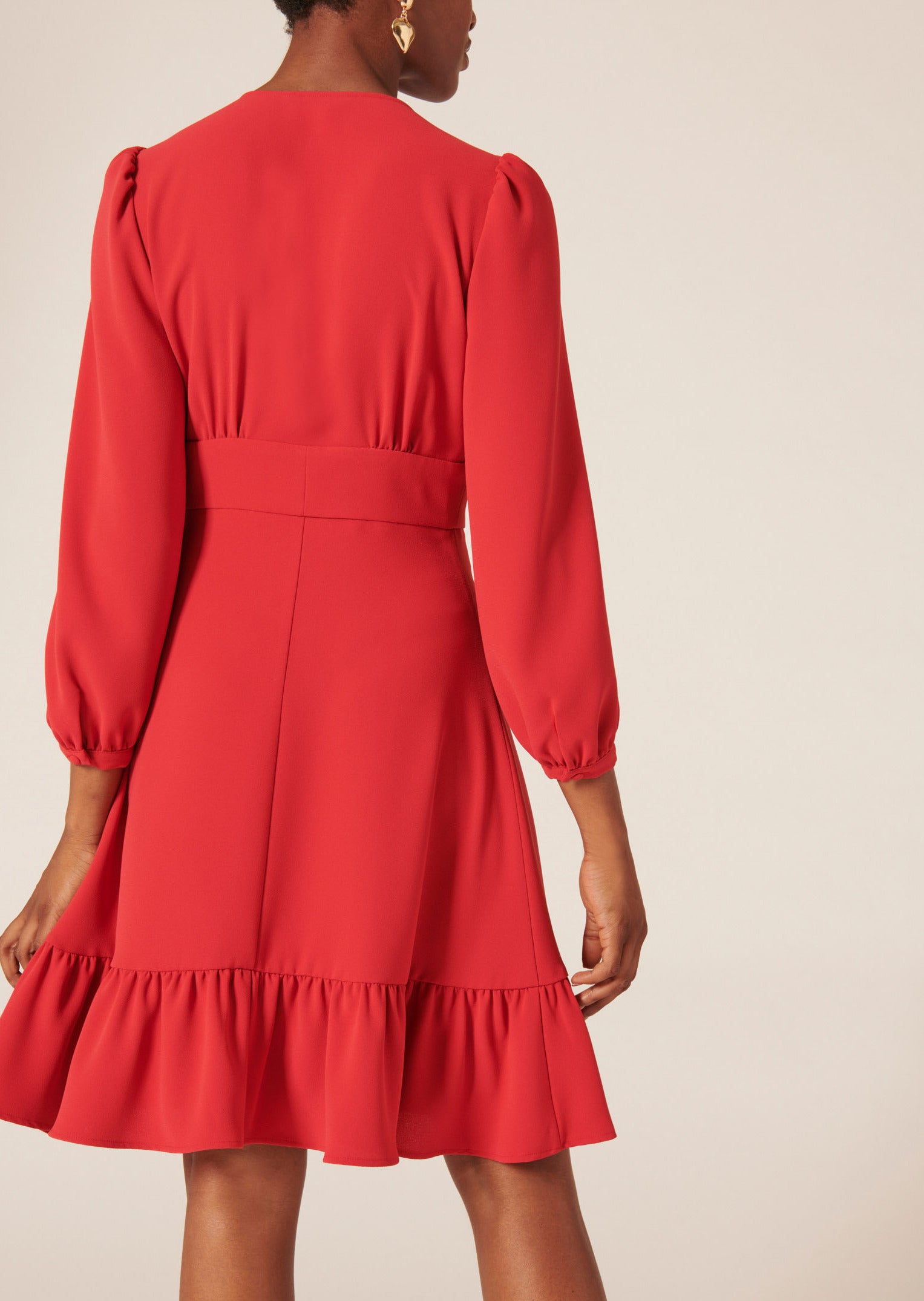 Robe Raiena rouge en crêpe Faume - seconde main