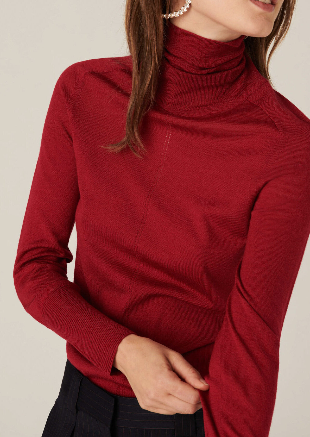 Col roulé Nubia en merinos flamme Faume - seconde main