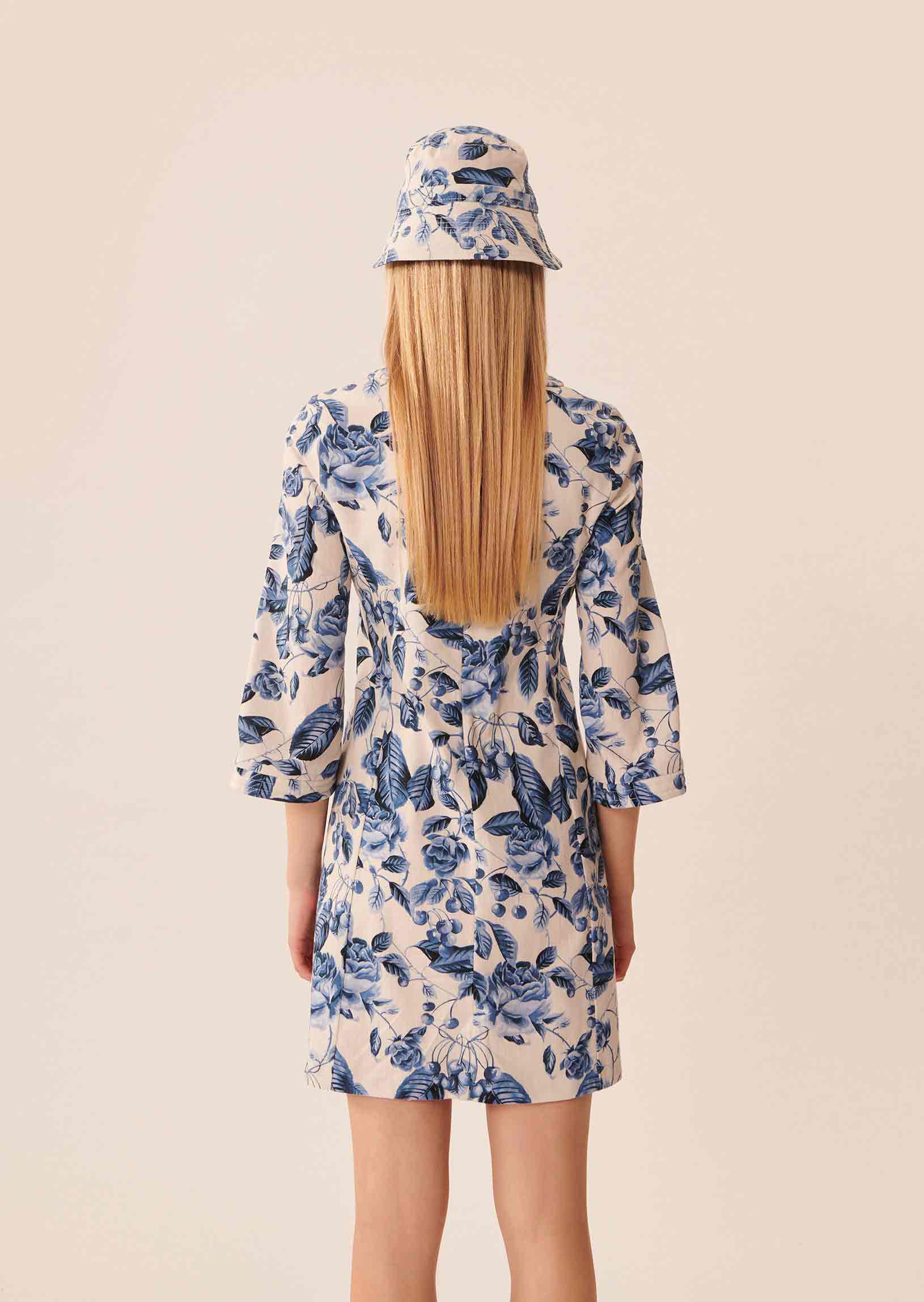 Robe Rivanna bleue imprimé à fleurs en coton Faume - seconde main