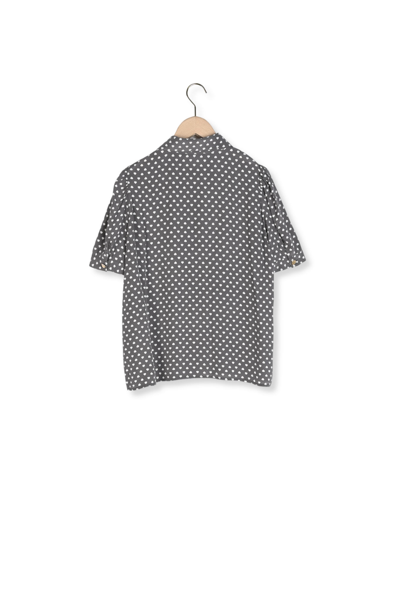 Top gris imprimé mini coeurs Tonino Faume - seconde main