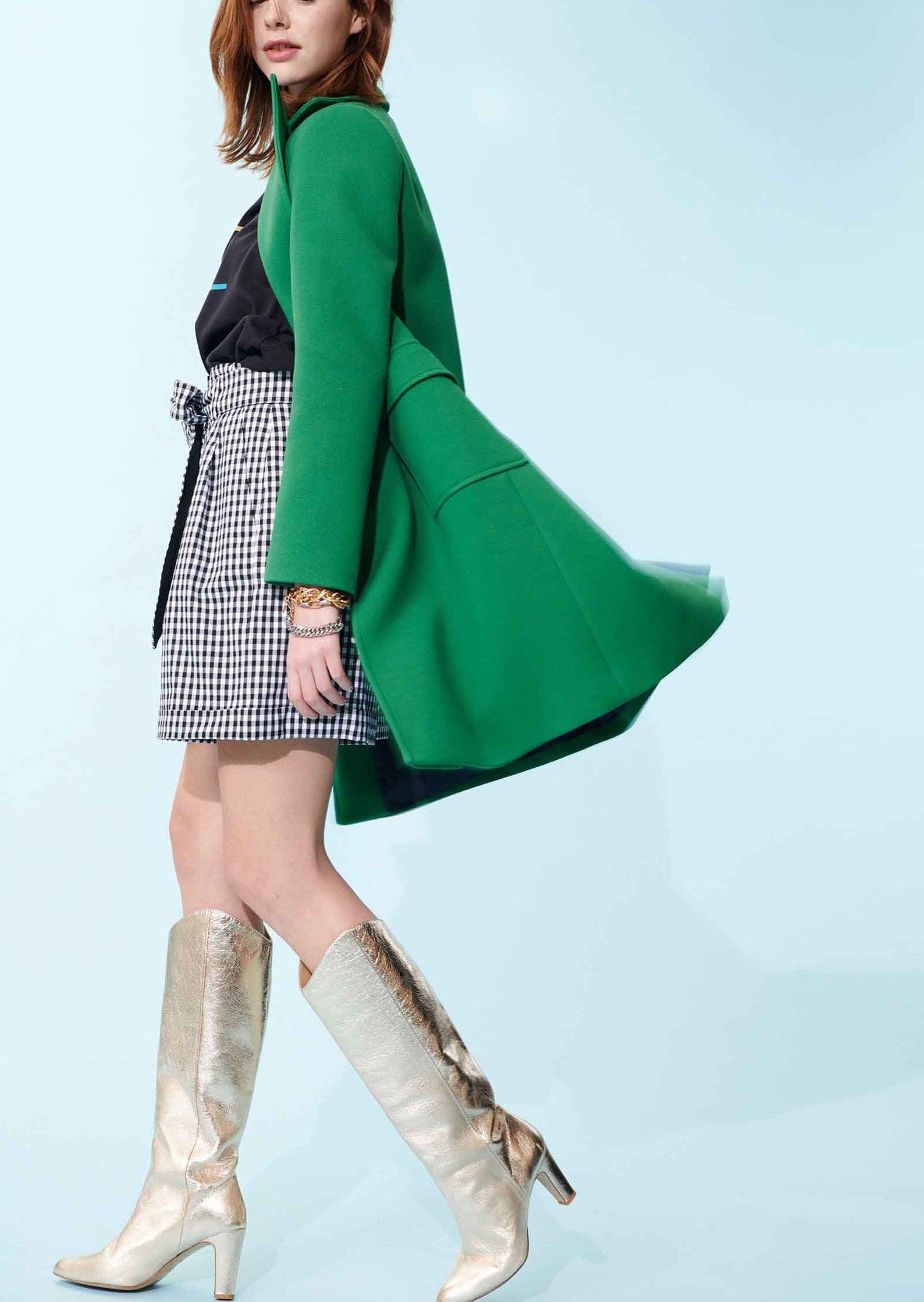 Manteau Mary vert émeraude en coton Faume - seconde main