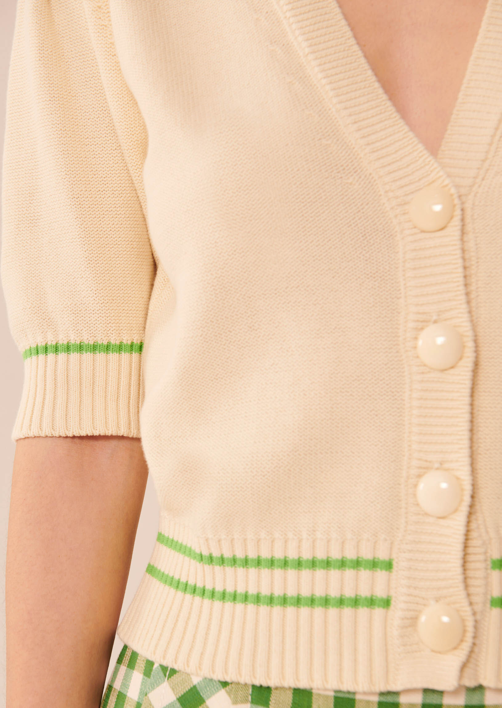 Gilet Guillaume écru en maille Faume - seconde main