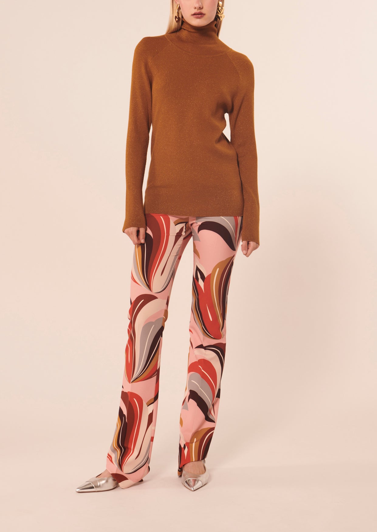 Pull Precious marron en laine et lurex Faume - seconde main