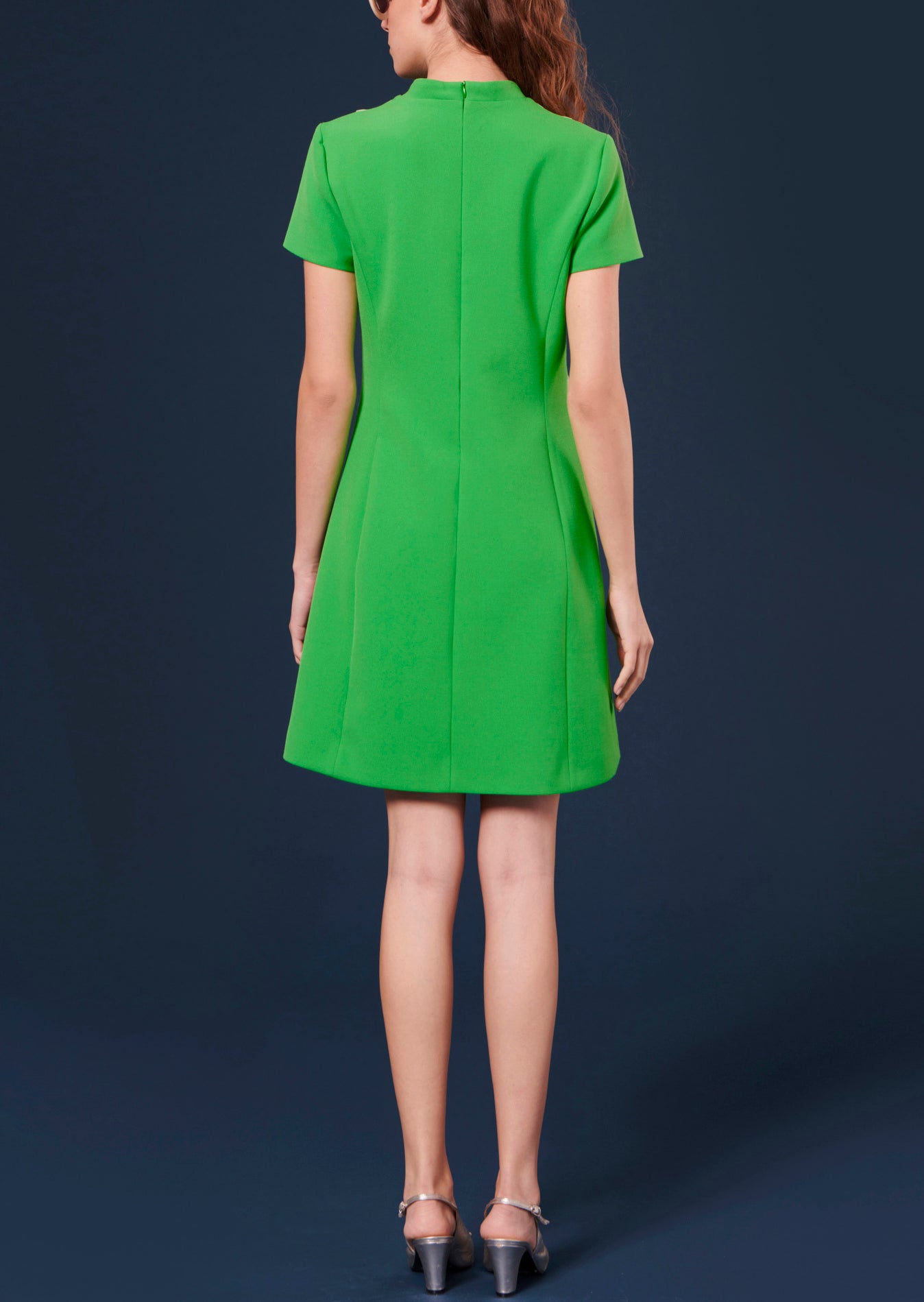 Robe Raquel verte en toile double Faume - seconde main