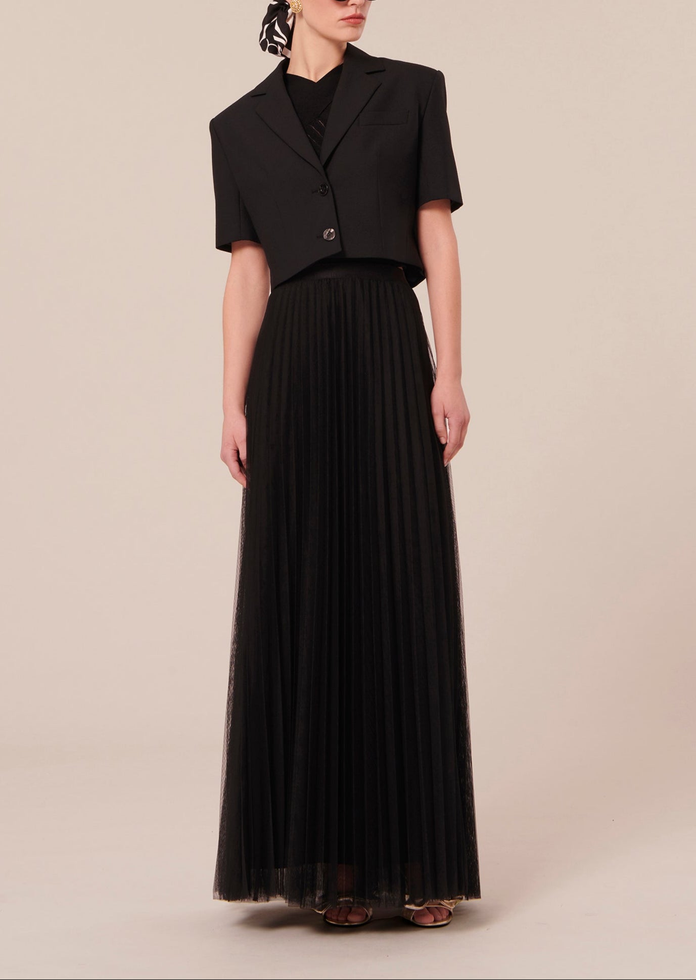 Veste Varosa noire en laine froide Faume - seconde main