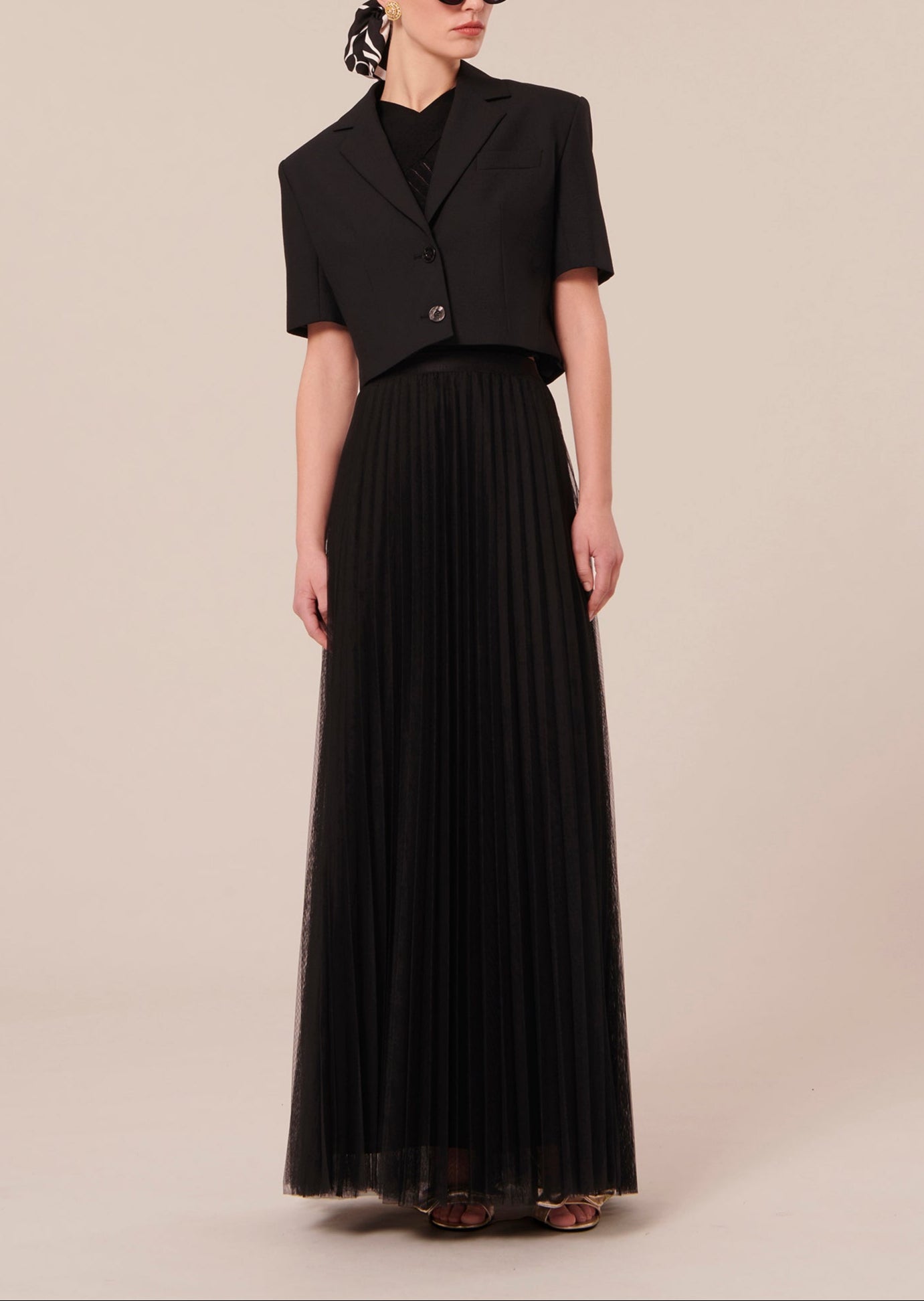 Veste Varosa noire en laine froide Faume - seconde main