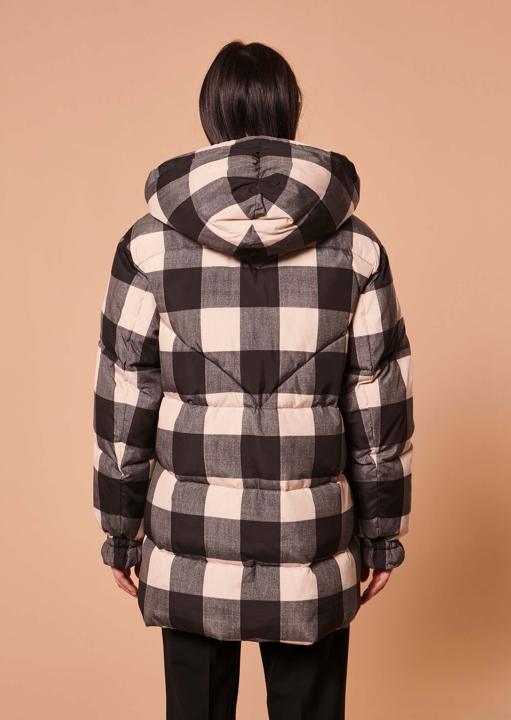 Doudoune Daphne noire en vichy matelassée Faume - seconde main