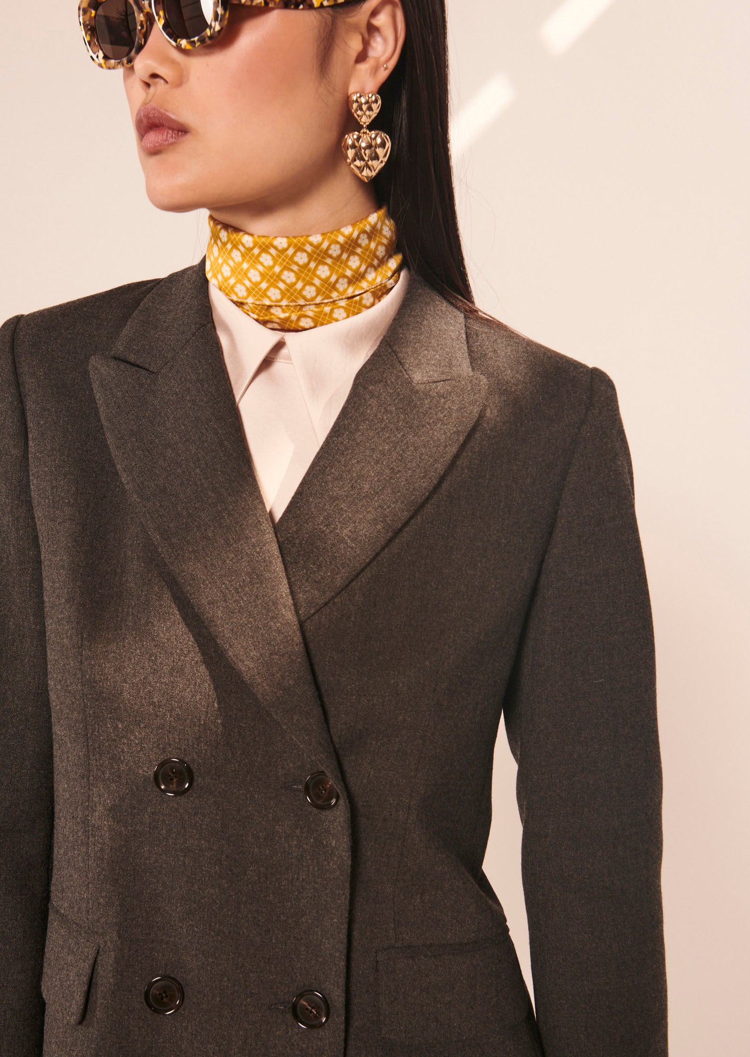 Veste Venezia grise en flanelle Faume - seconde main