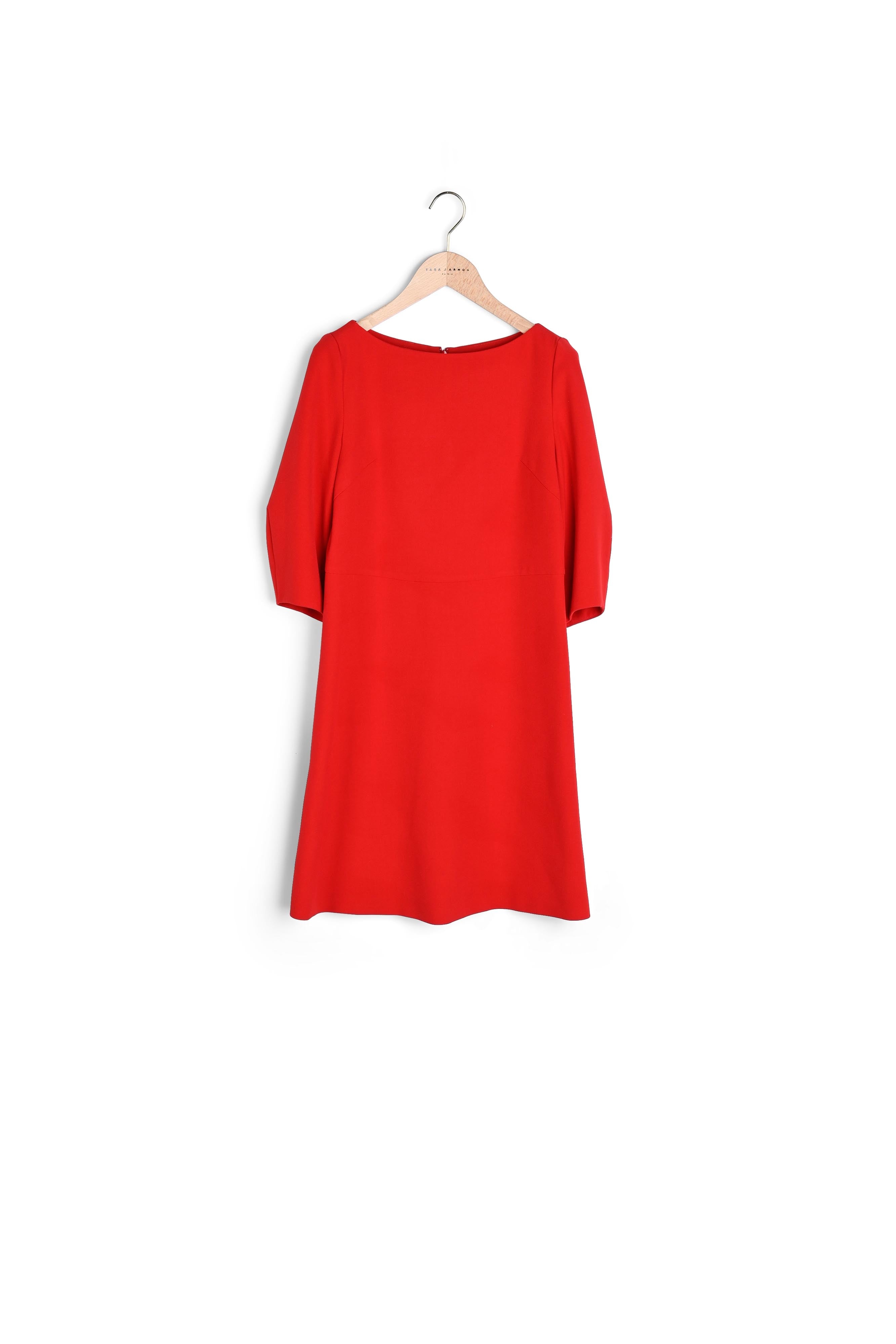 Robe rouge en toile gabardine Faume - seconde main