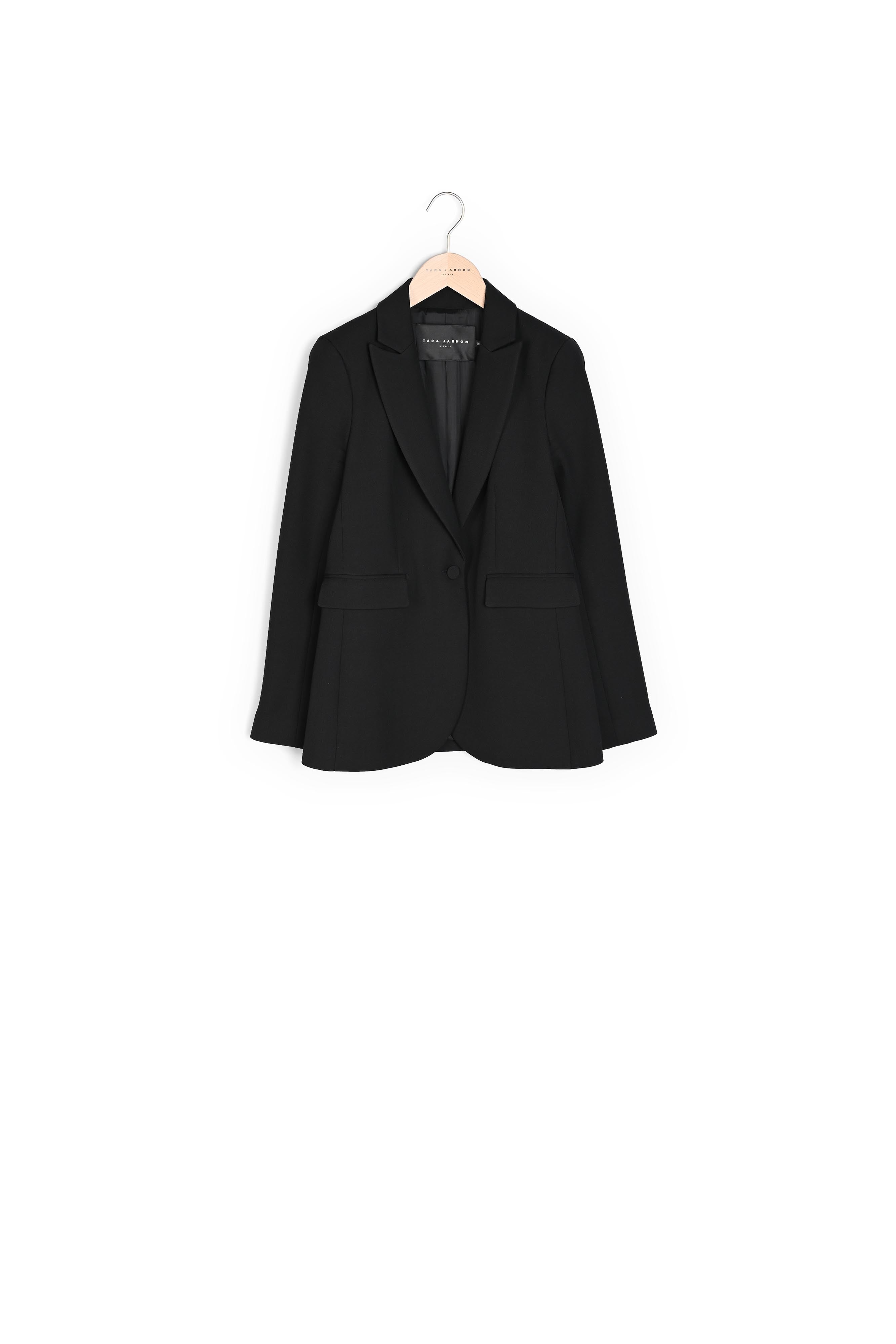 Veste de tailleur Violine noire en toile garbardine Faume - seconde main