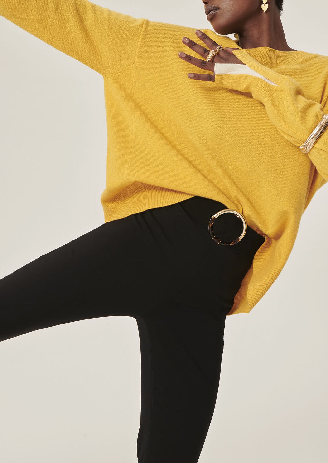 Pull Portobello jaune en cachemire Faume - seconde main