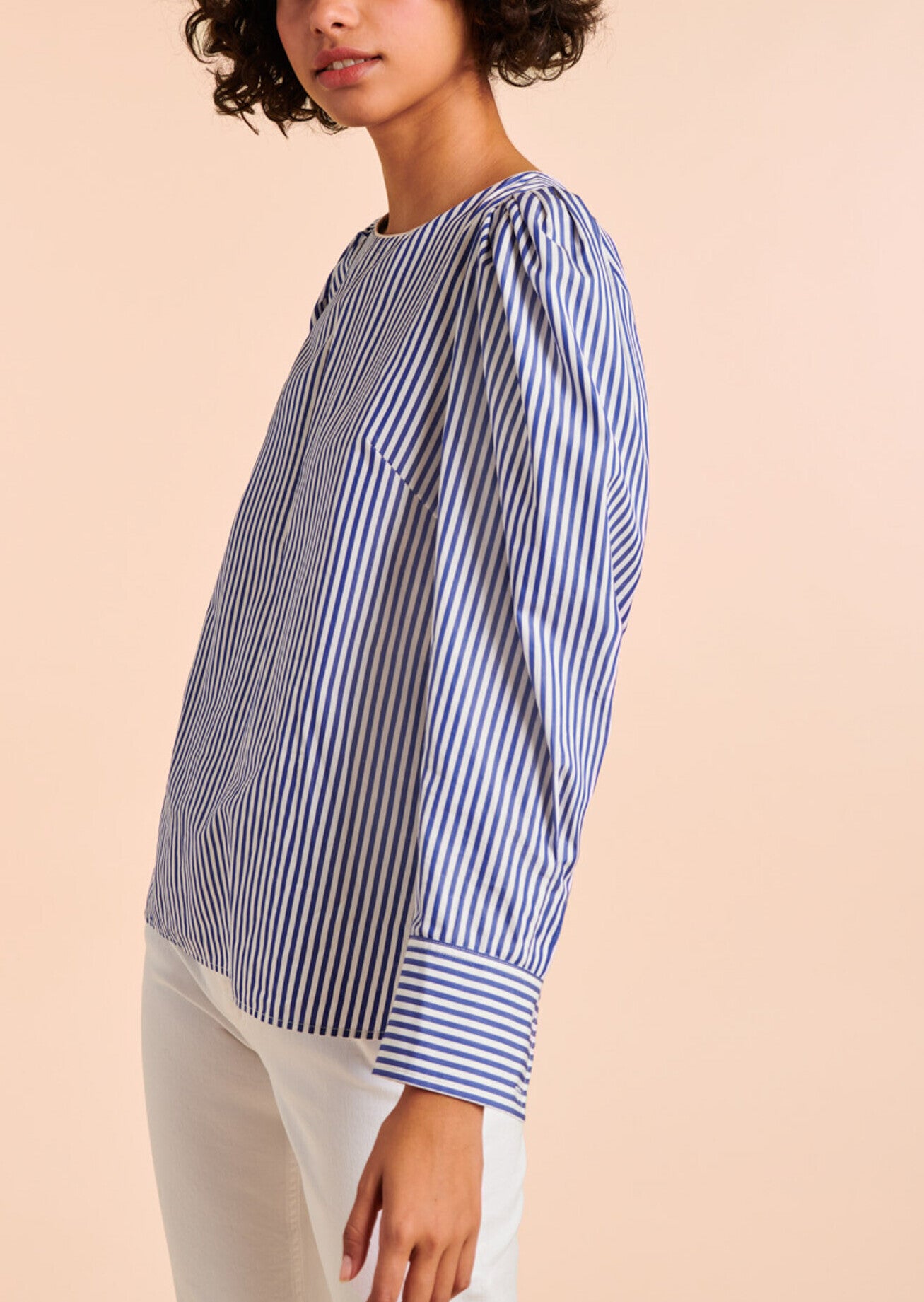 Top Tammy bleu à rayures en popeline Faume - seconde main