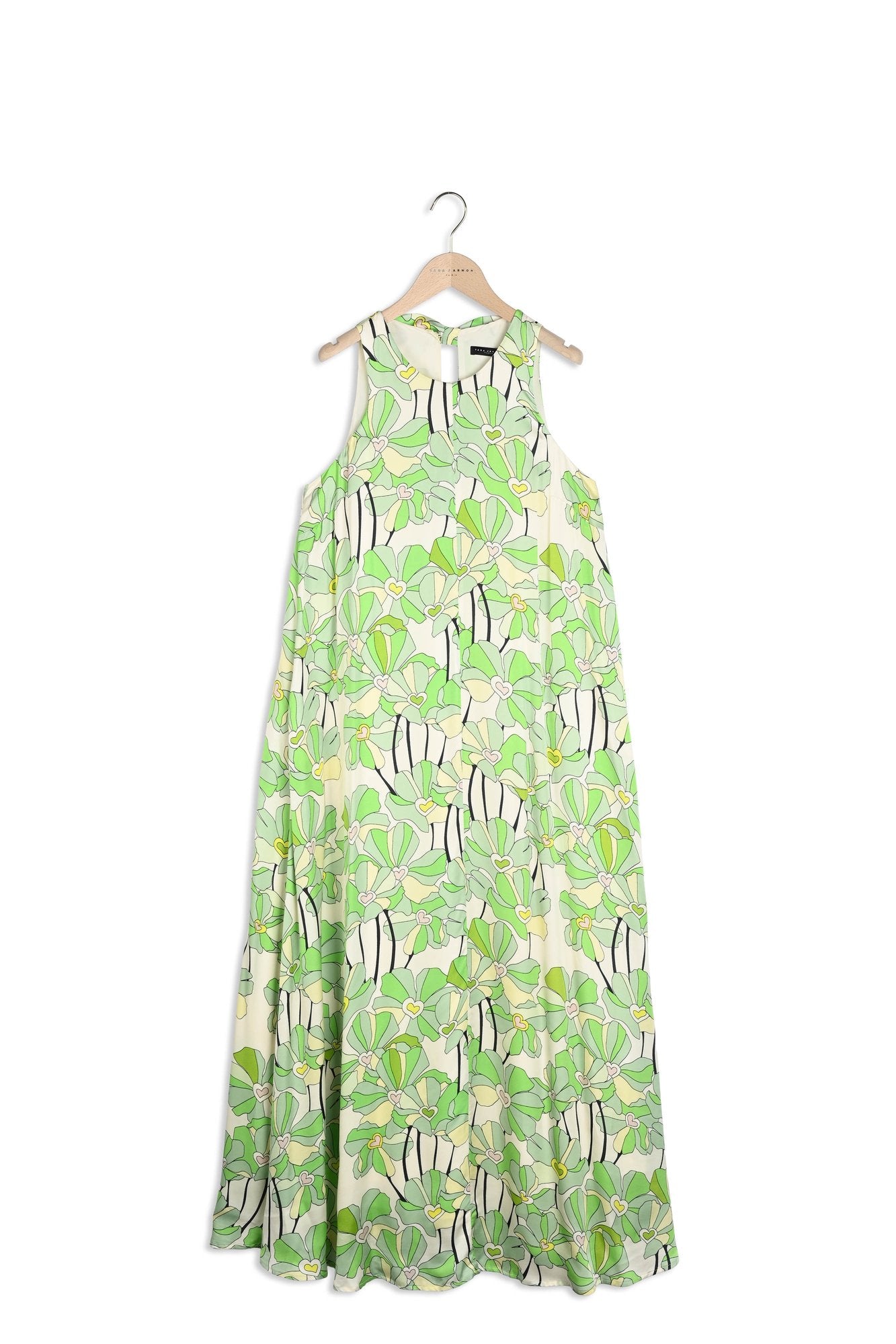 Robe Roxanne verte imprimée à fleurs Faume - seconde main