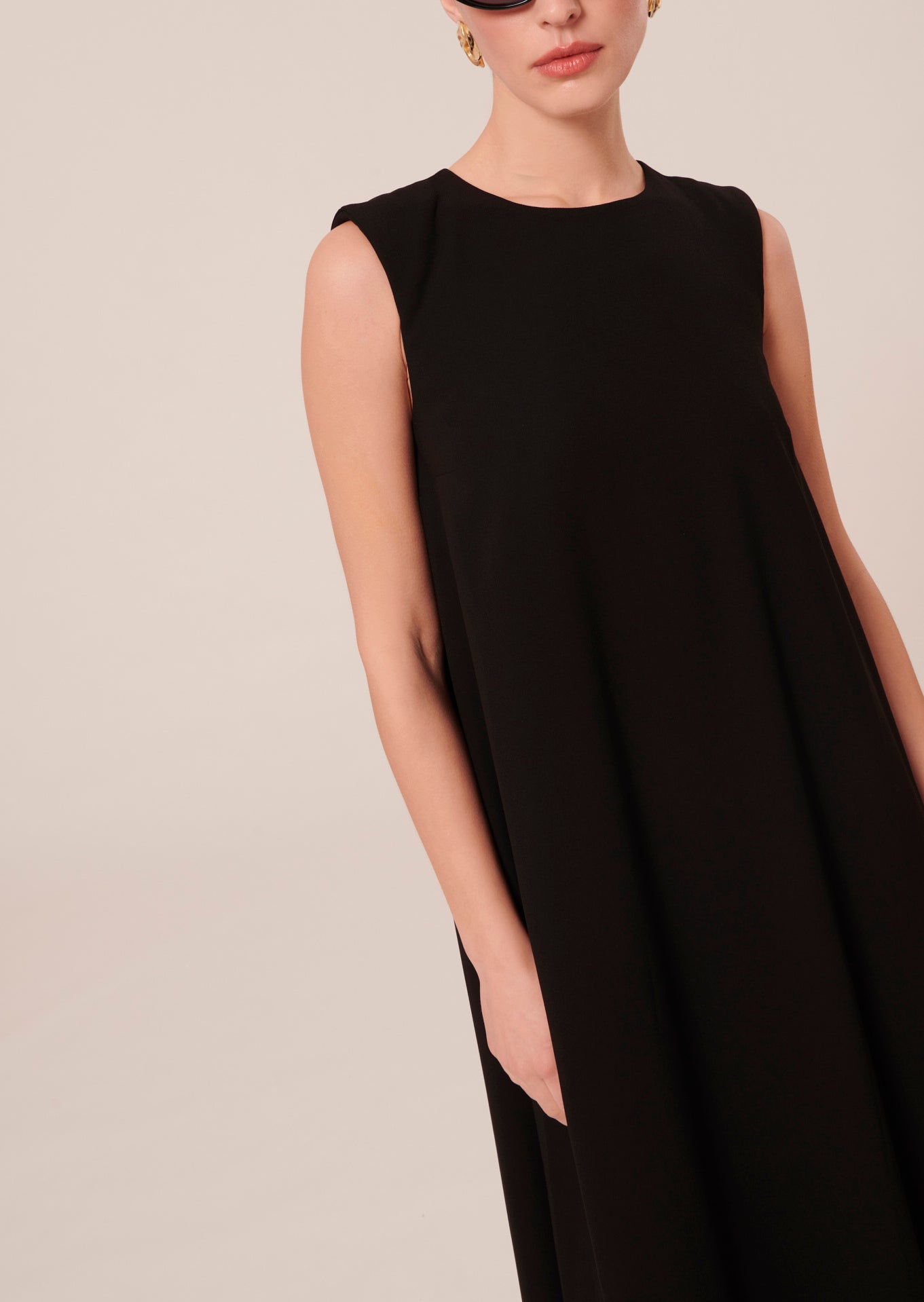 Robe Roxy noire en crêpe Faume - seconde main