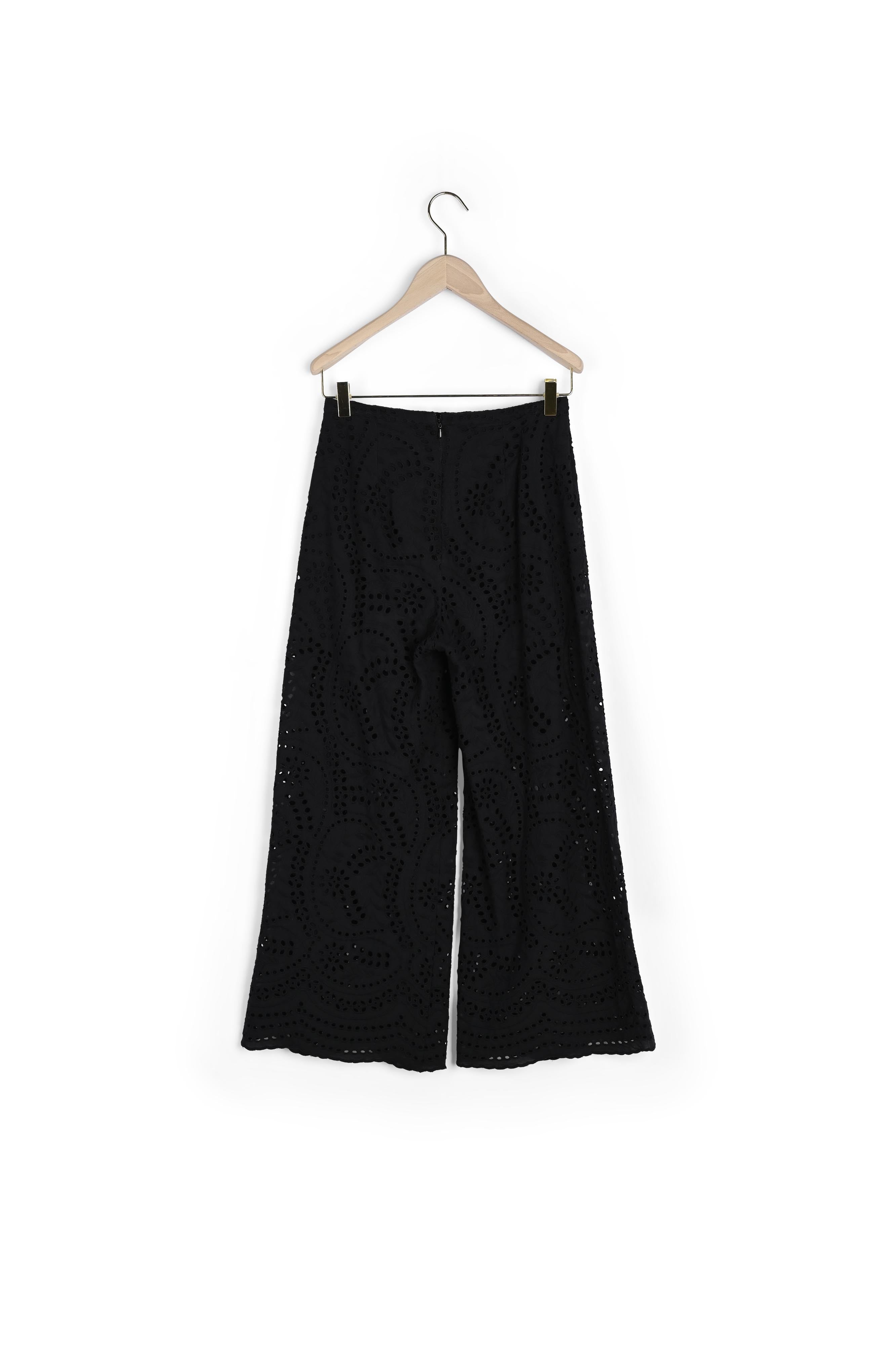 Pantalon Paprika noir en broderie Faume - seconde main