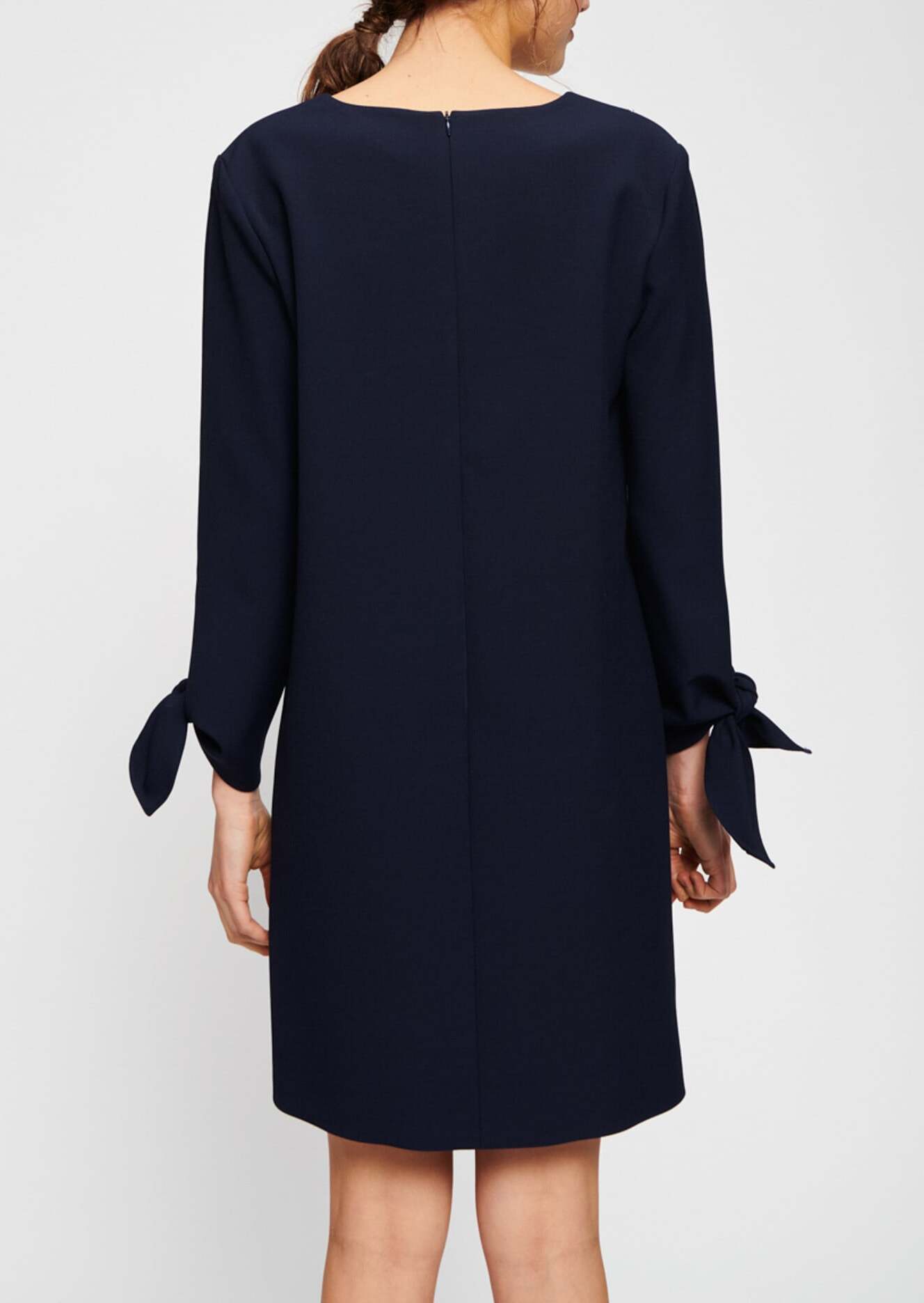 Robe bijou bleu nuit en toile gabardine Faume - seconde main